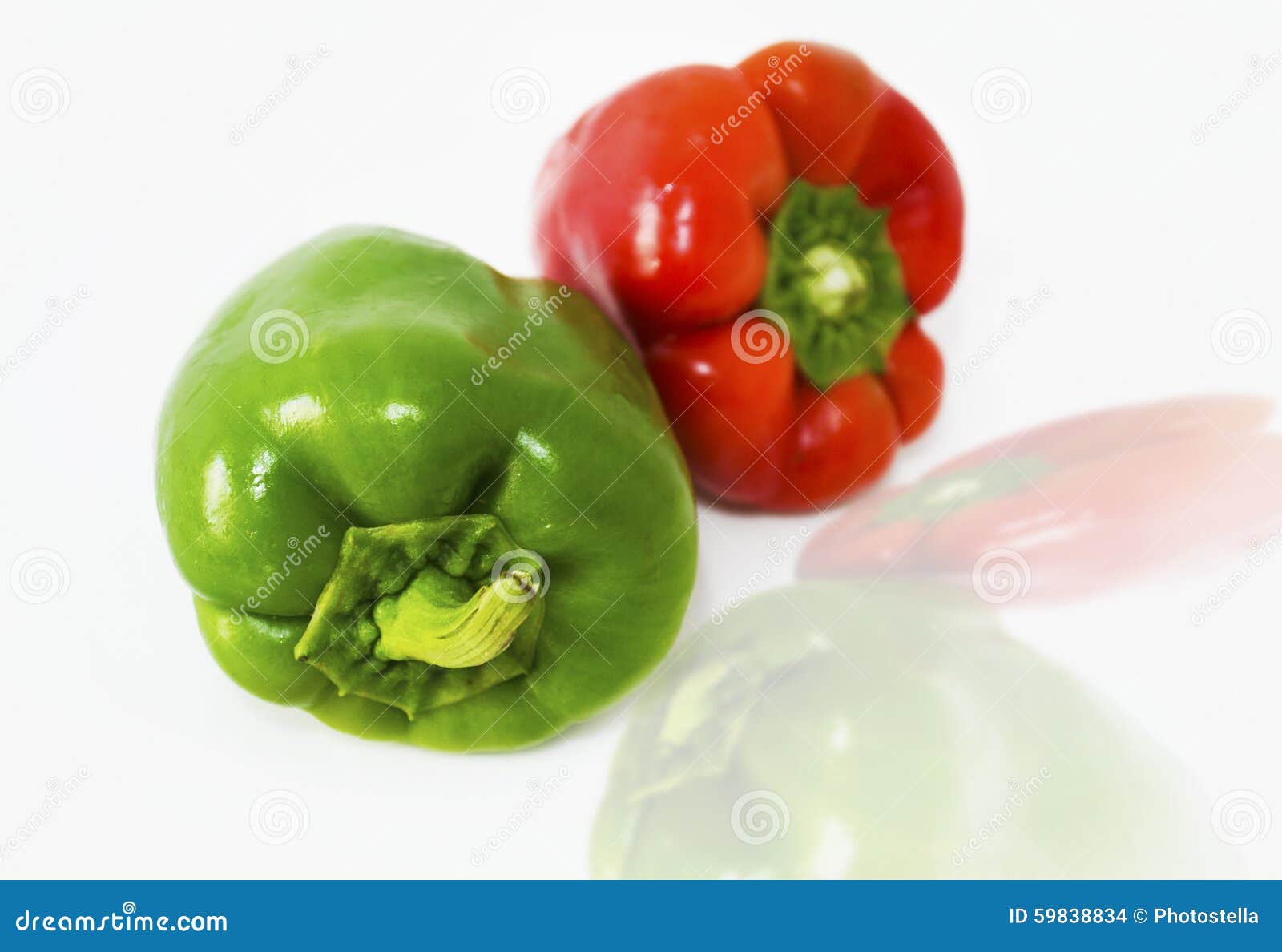 Green and red peppers stock photo. Image of white, closeup 59838834