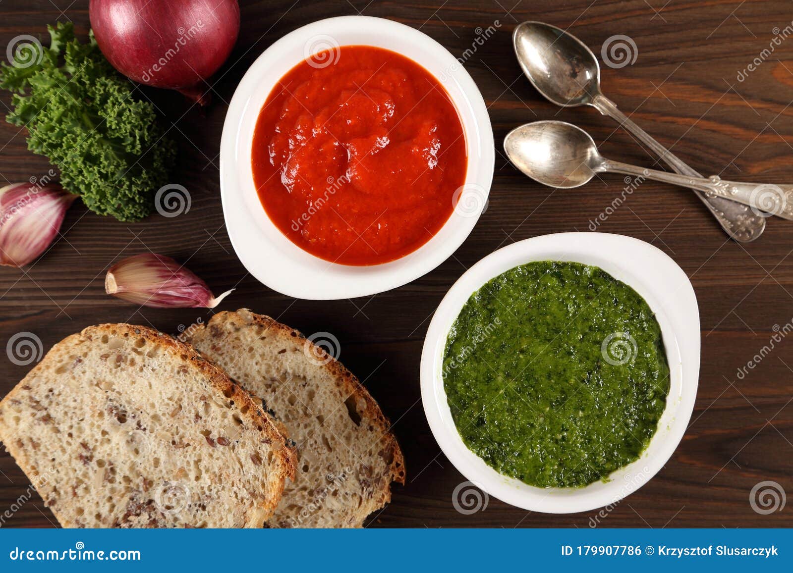 Green and red sauces stock photo. Image of sauces, delicious 179907786