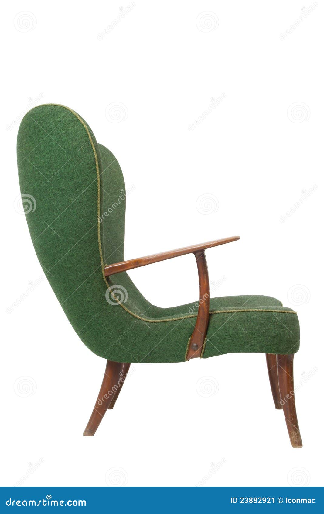 Green retro armchair stock image. Image of decorating 23882921