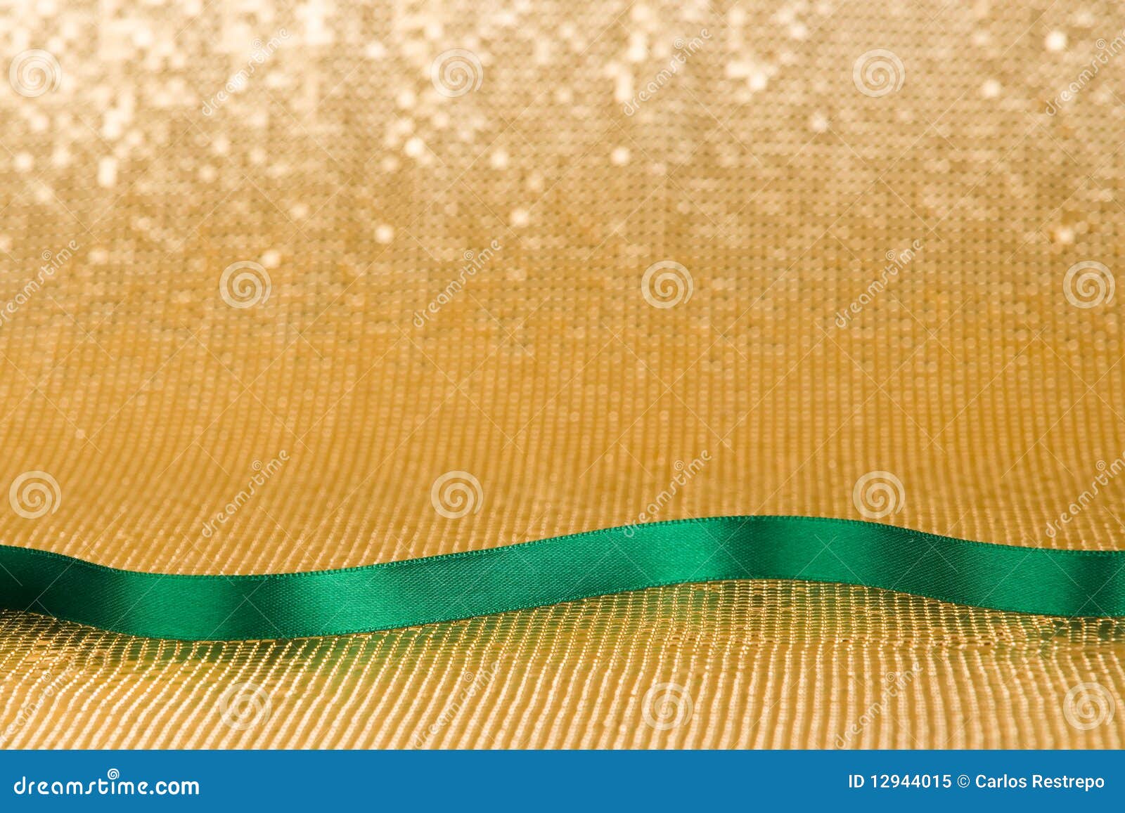 Green ribbon stock image. Image of ribbon, golden, background 12944015