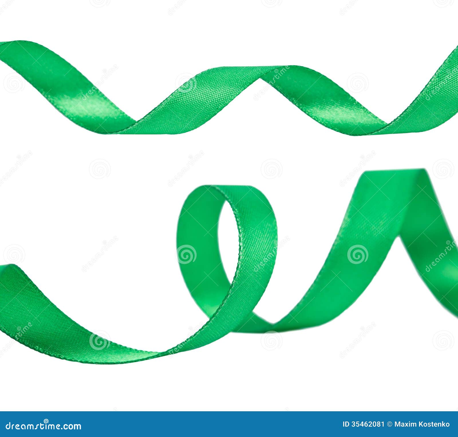 Green ribbons stock image. Image of pattern, line, decoration 35462081
