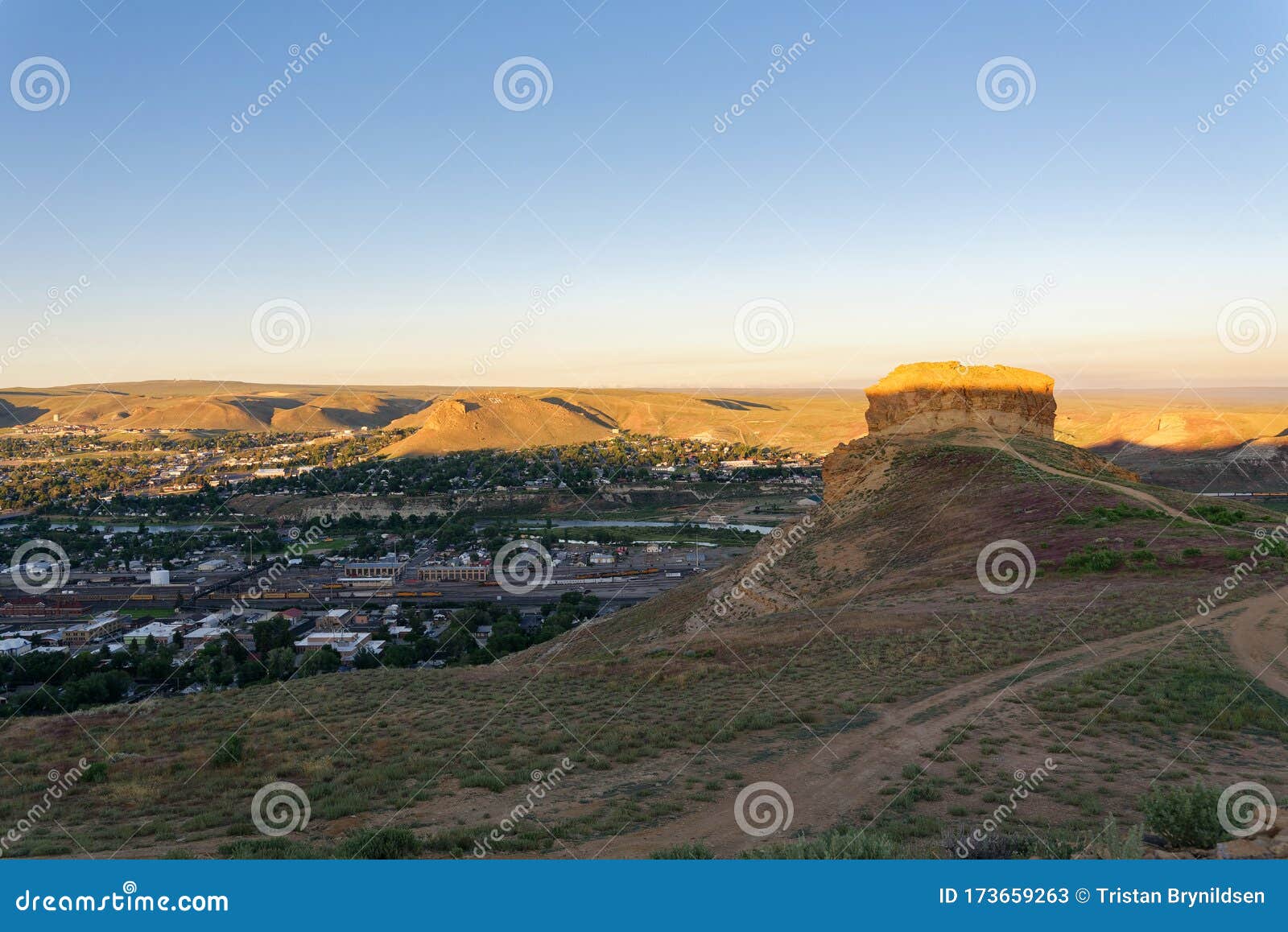 Green River, Wyoming, from the Green River Tunnel Stock Image Image