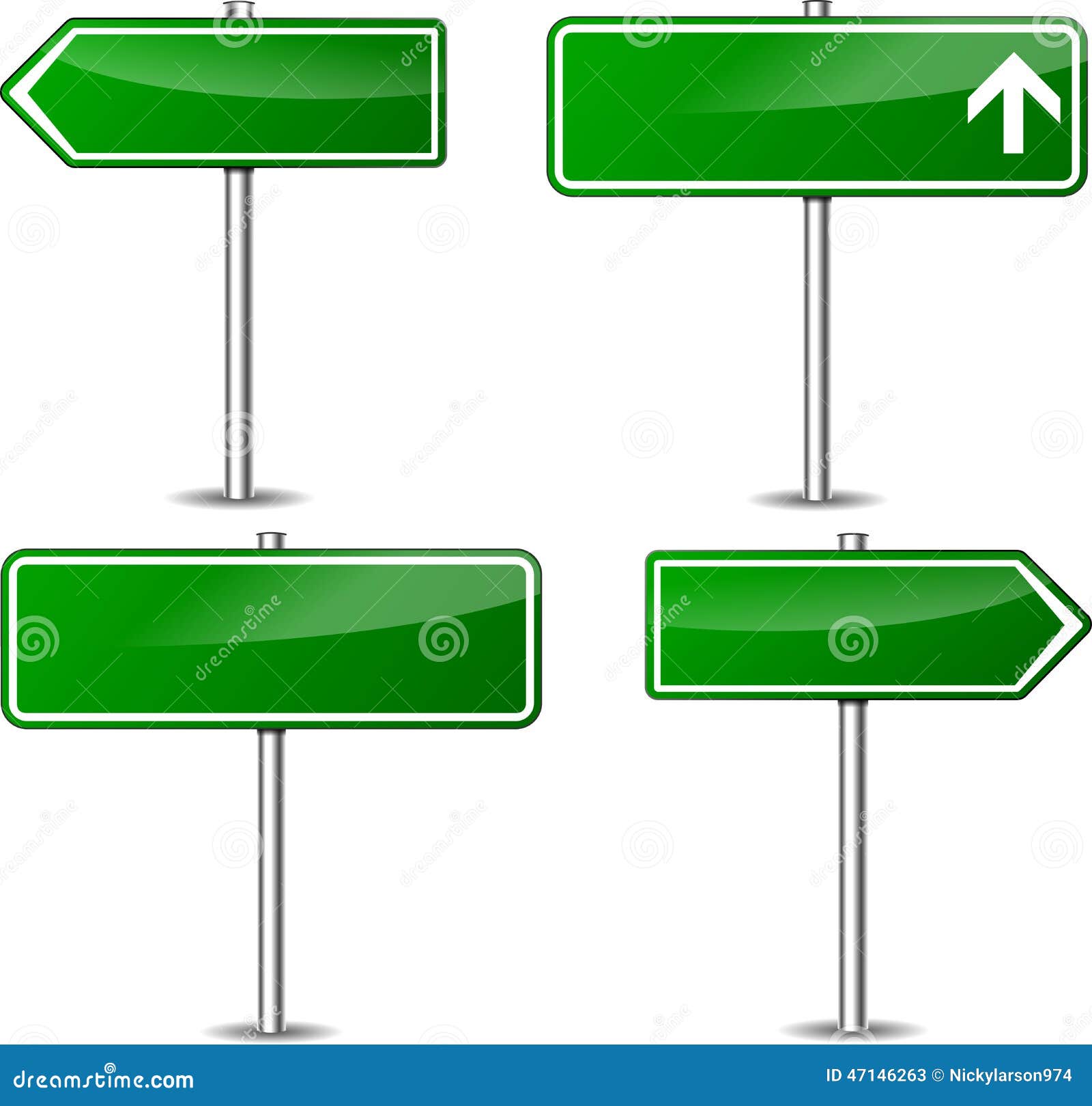 green road sign clipart