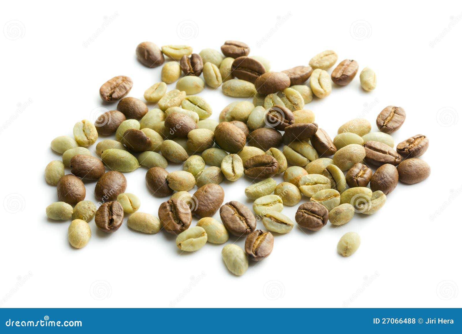 Green and Roasted Coffee Beans Stock Photo Image of unprocessed