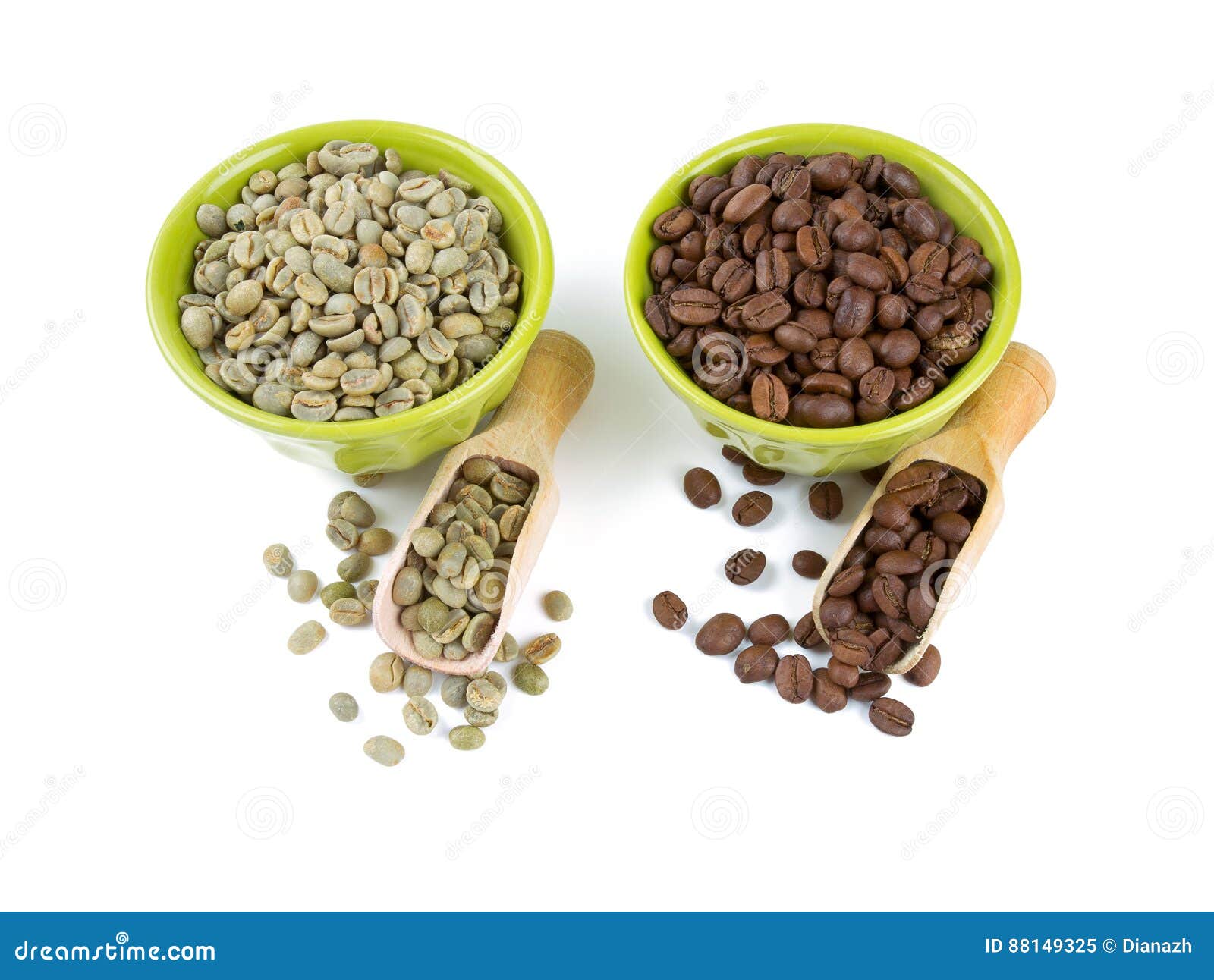 Green and Roasted Coffee Beans Stock Image Image of black, bean 88149325