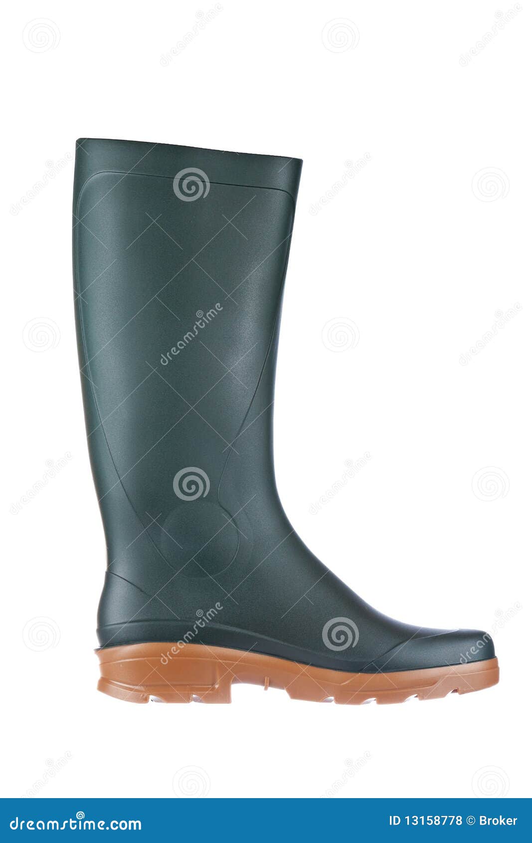 green rubber boot