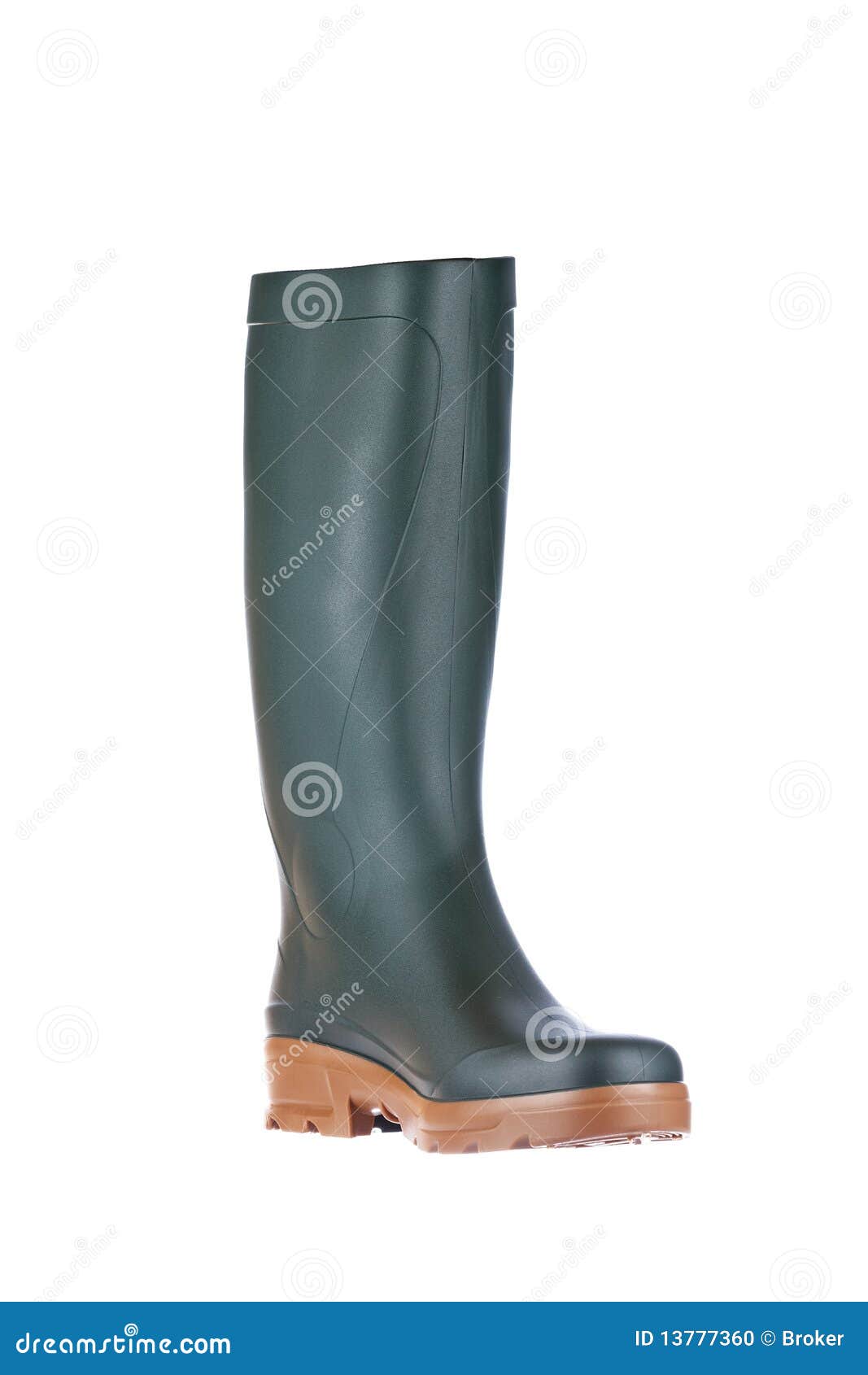 green rubber boot