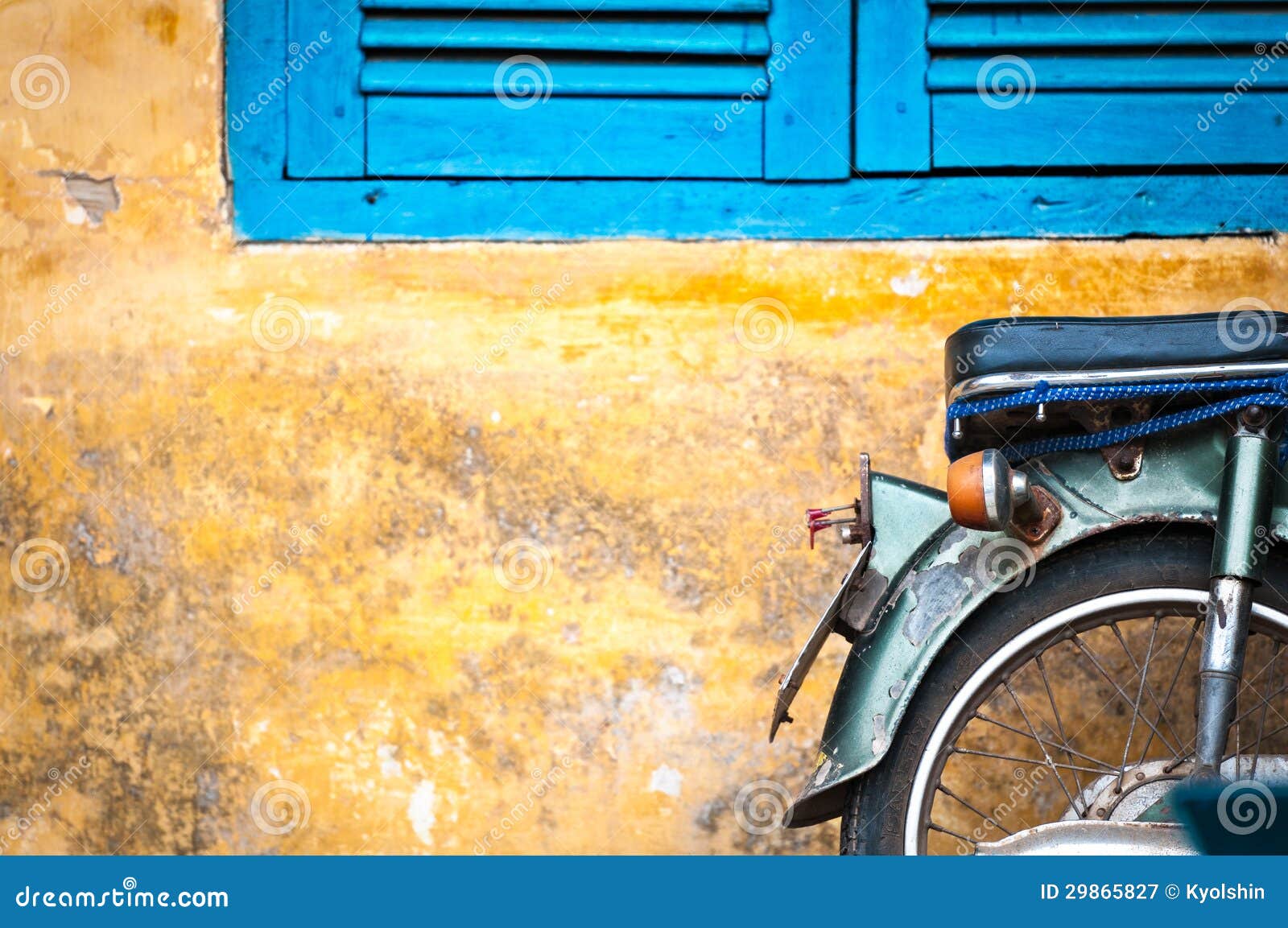 Scooter Parked at Old Building in Vietnam, Asia. Stock Image - Image of  motor, aged: 29865827