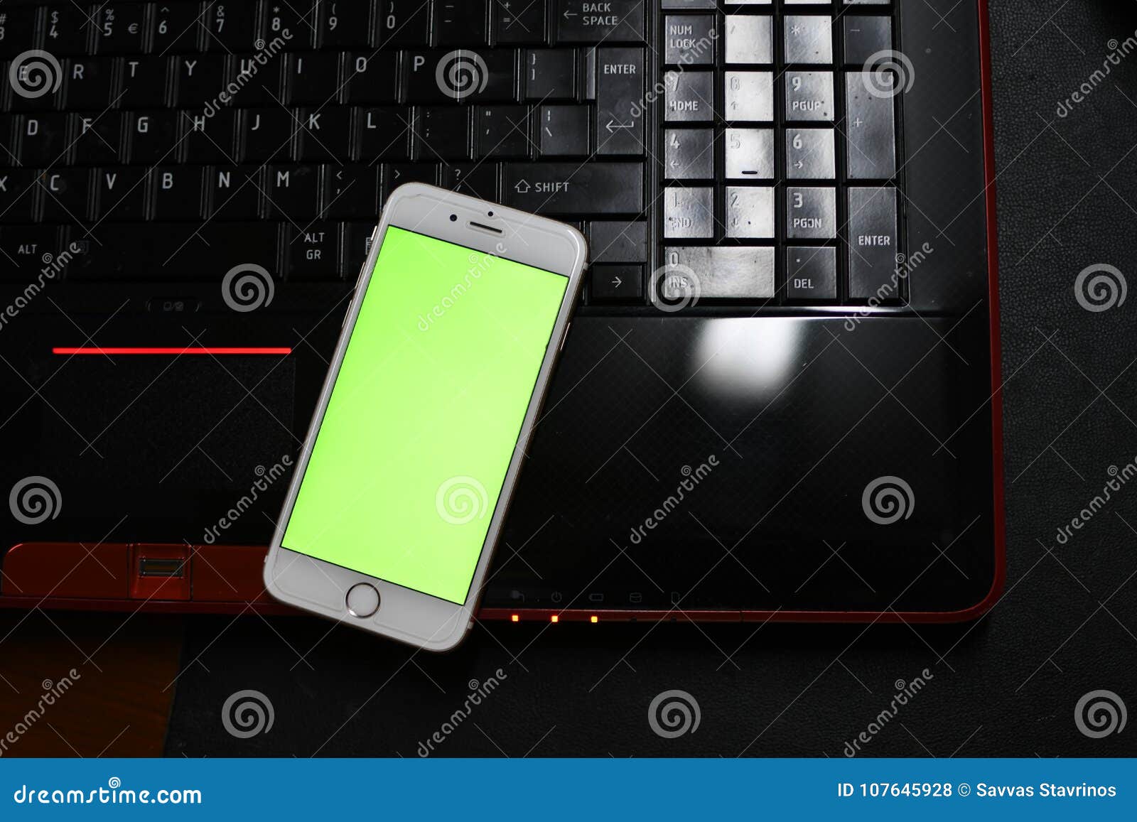 green screens on mobile phone