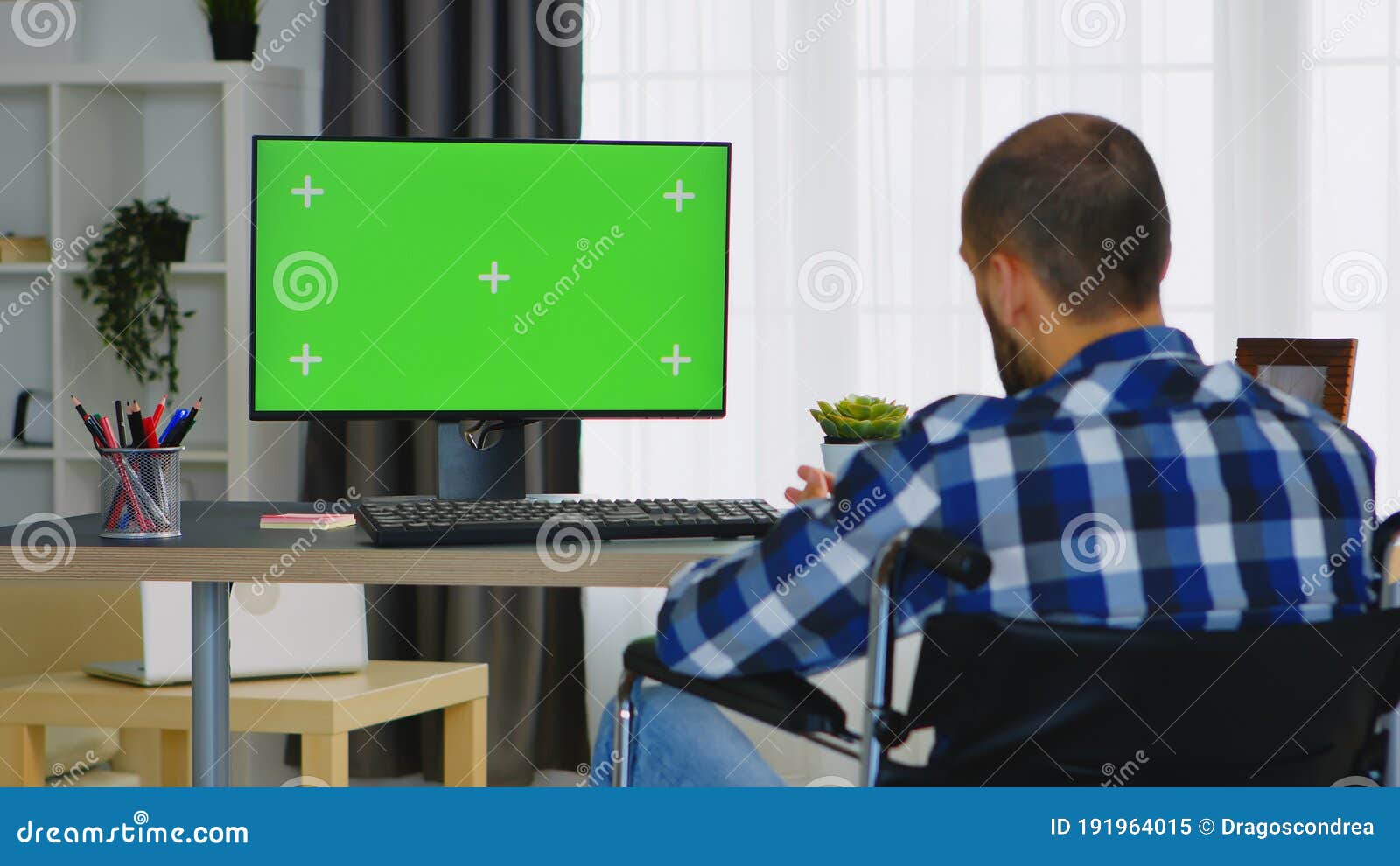Green screen video call stock image. Image of business 191964015