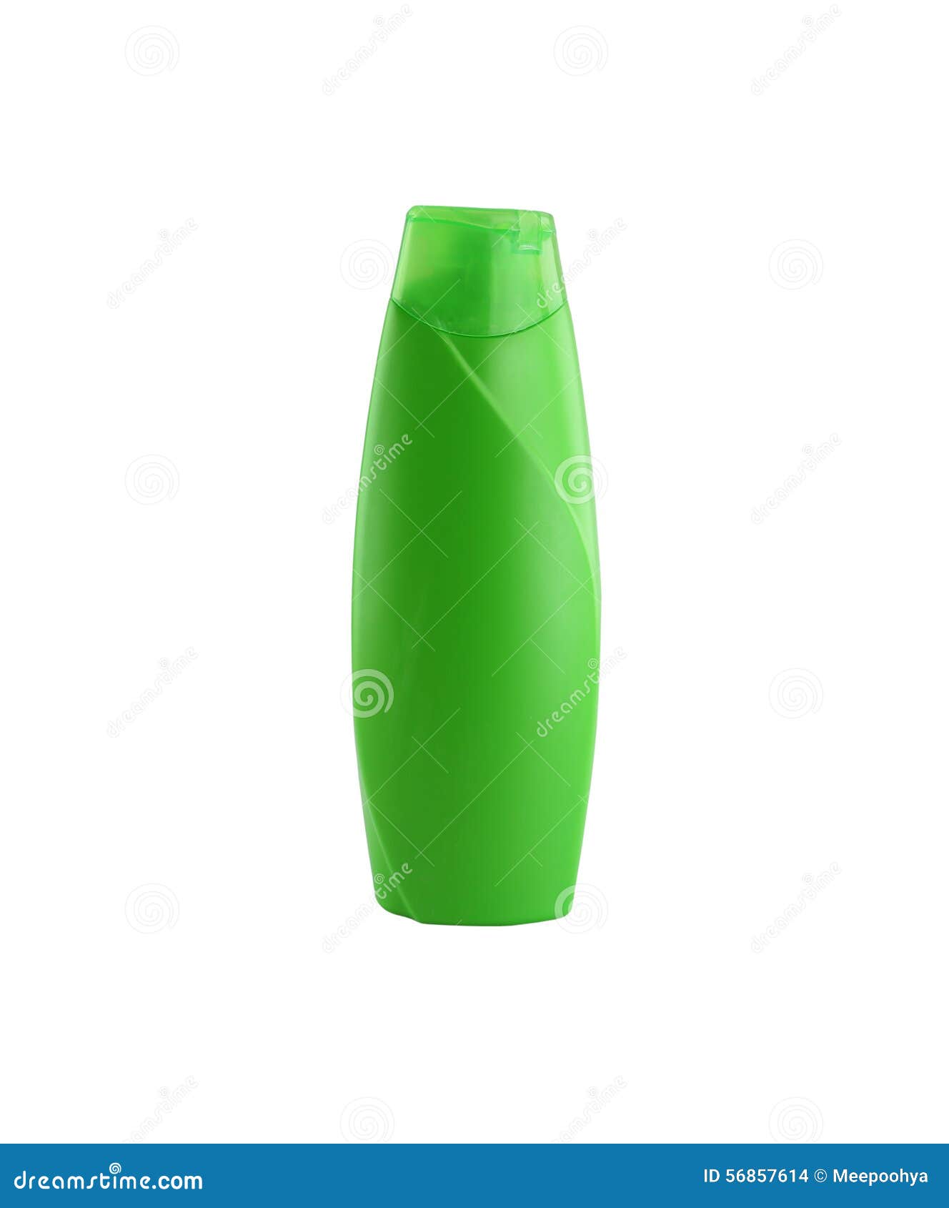 Green Shampoo Bottle Isolated on White. Stock Photo Image of cream