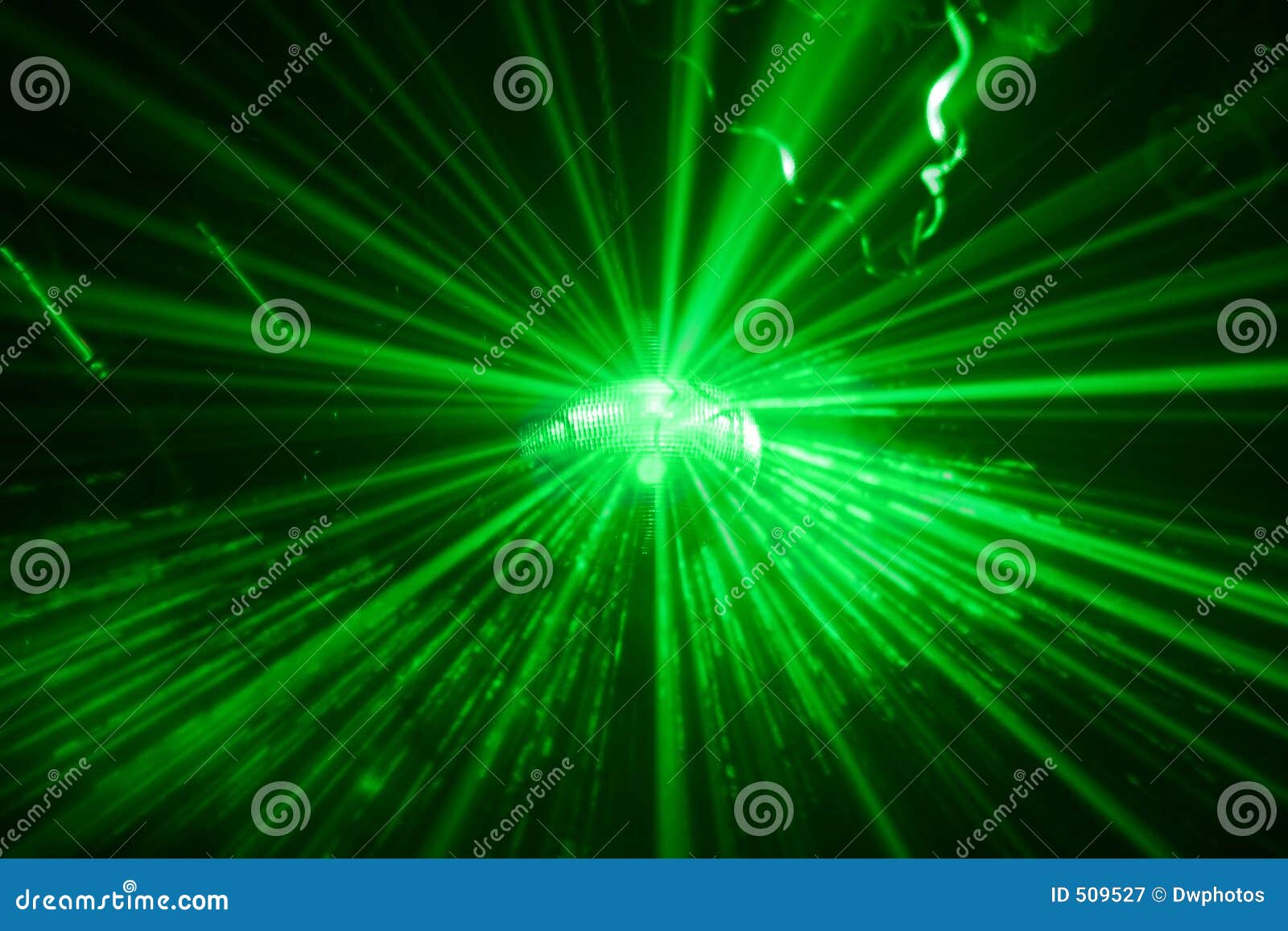 Green Shining Disco Ball in Motion Stock Image Image of club
