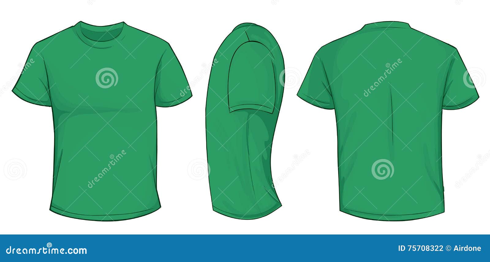Download Green Shirt Template stock illustration. Illustration of ...