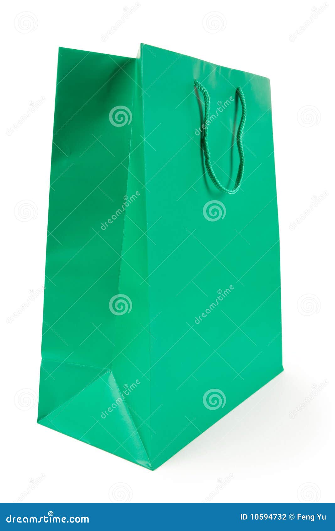 Green Shopping Bag stock photo. Image of buying, single 10594732