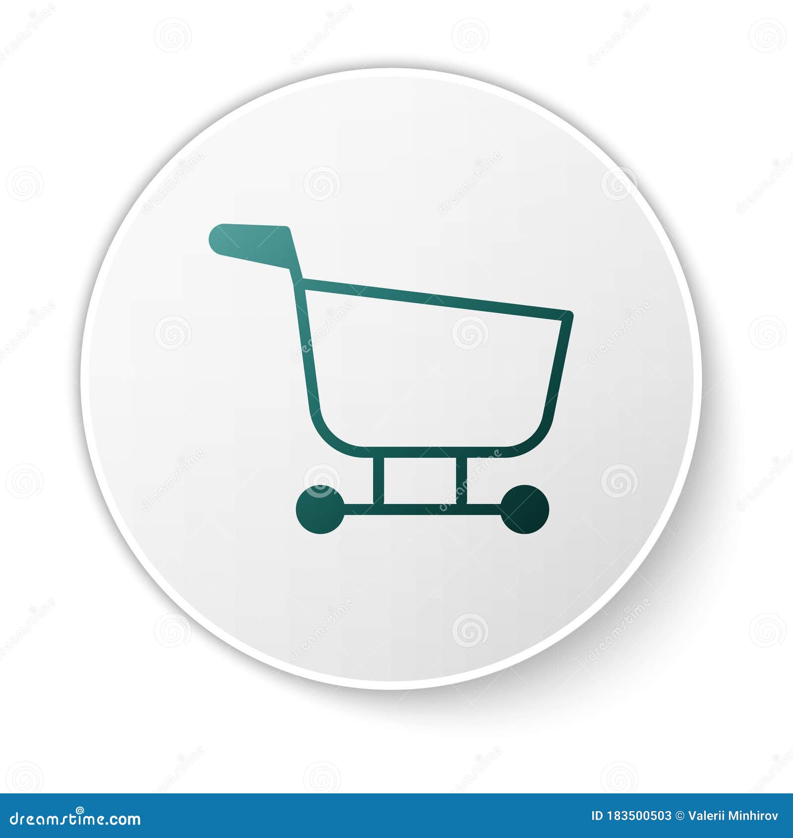 Green Shopping Cart Icon Isolated on White Background. Food Store,  Supermarket. White Circle Button Stock Vector - Illustration of organic,  grocery: 183500503