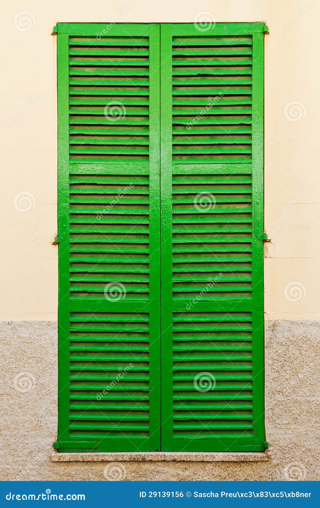 Green shutters stock photo. Image of shutters, house 29139156