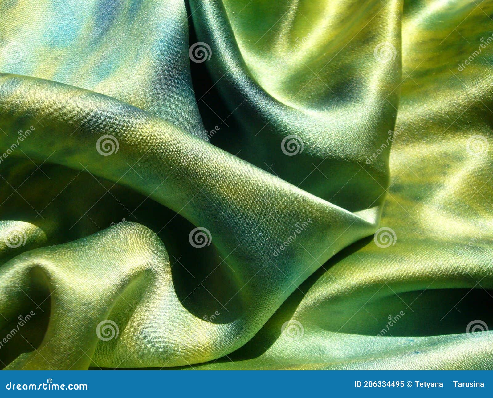 Green Silk Fabric. Natural Silk Stock Image Image of drape, textile