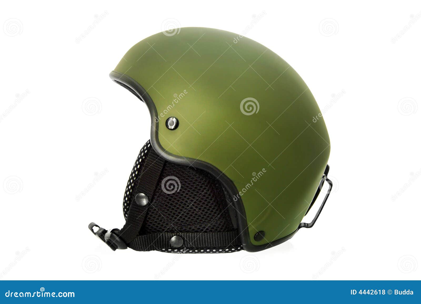 Green Ski Helmet stock photo. Image of object, winter 4442618