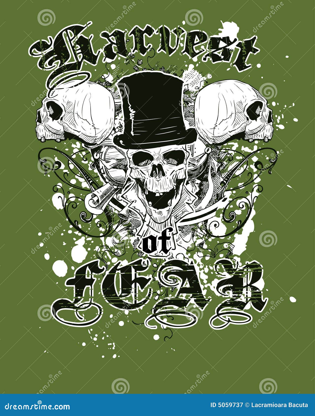 Poster FCIT Skull Green