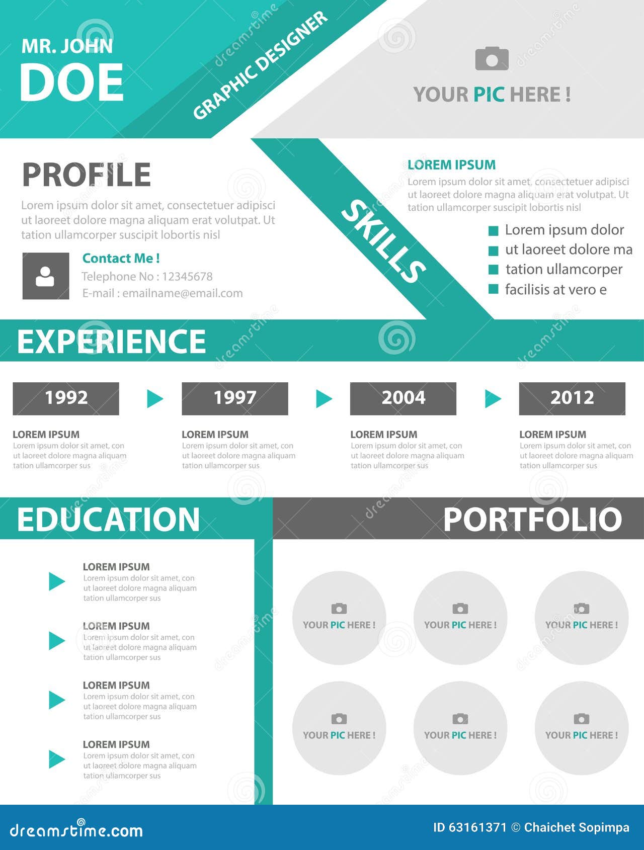 Green Smart Creative Resume Business Profile CV Vitae 