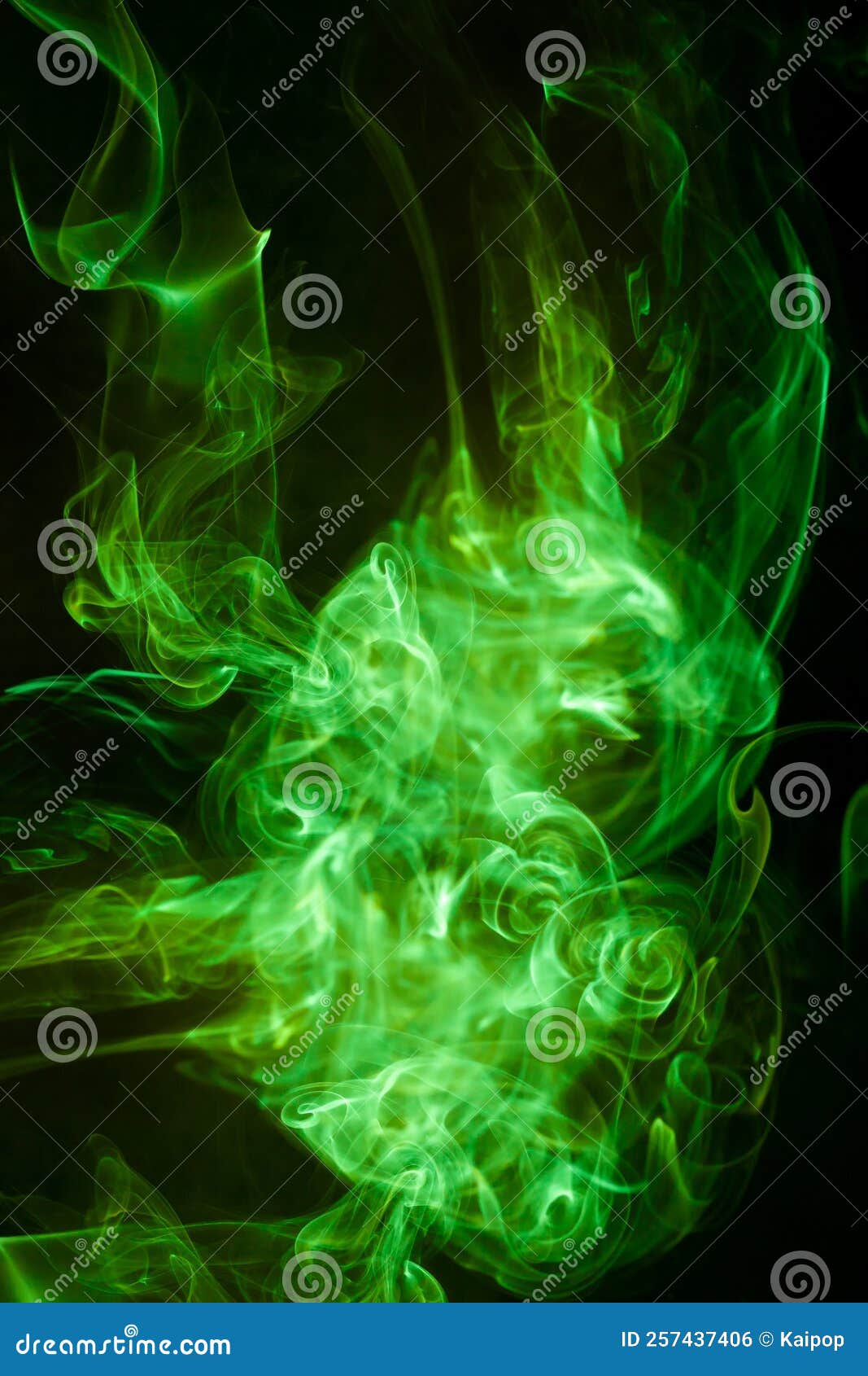 Green Smoke Motion on Black Background Stock Photo Image of design