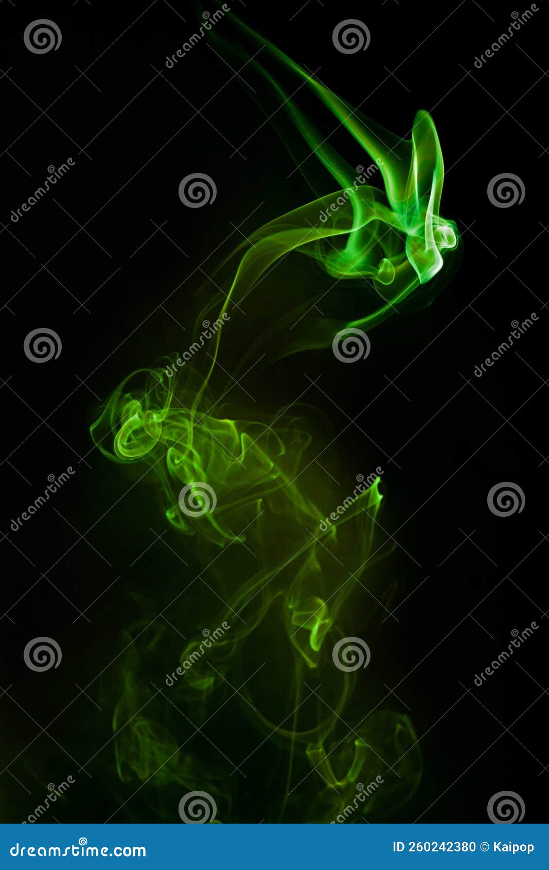 Green Smoke Motion on Black Background Stock Photo Image of black