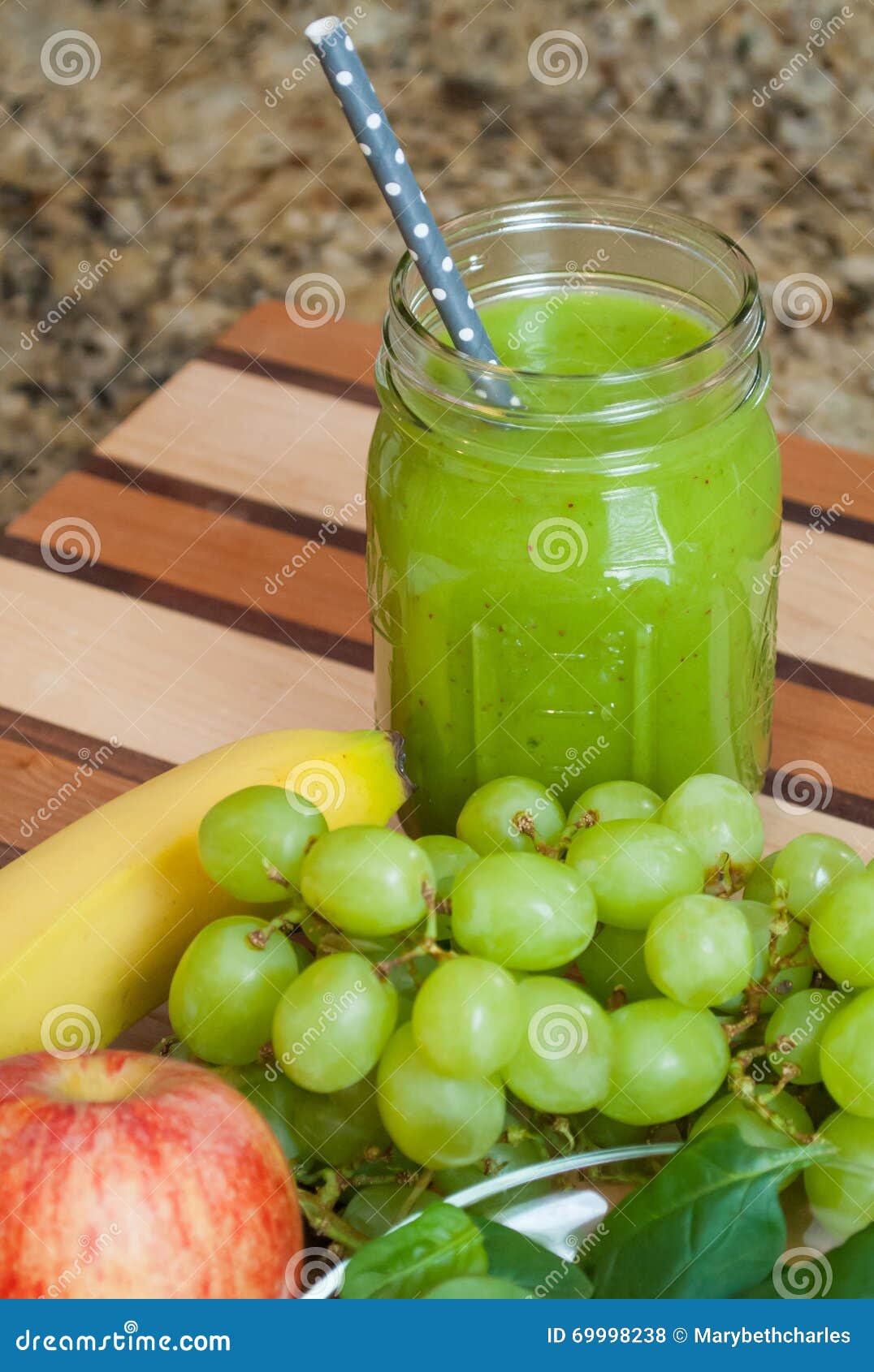 Green Smoothie with Healthy Fruit and Vegetable Ingredients Stock Photo Image of drink