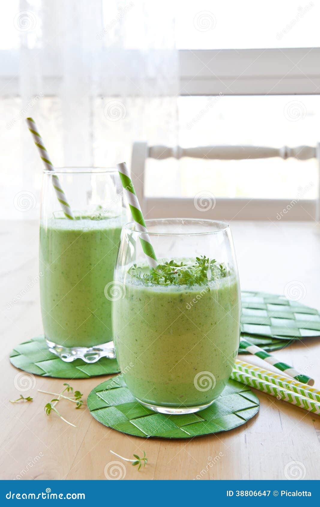 Green smoothie with herbs stock image. Image of milk 38806647