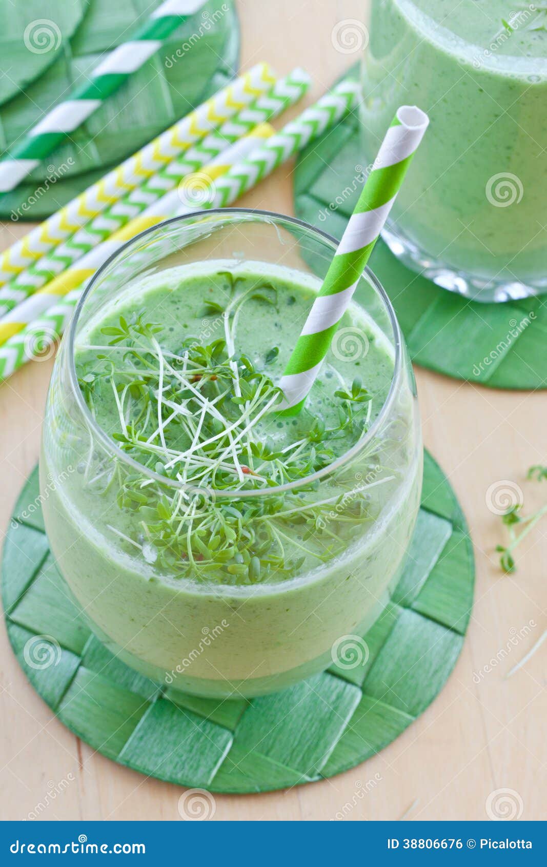 Green smoothie with herbs stock photo. Image of juice 38806676