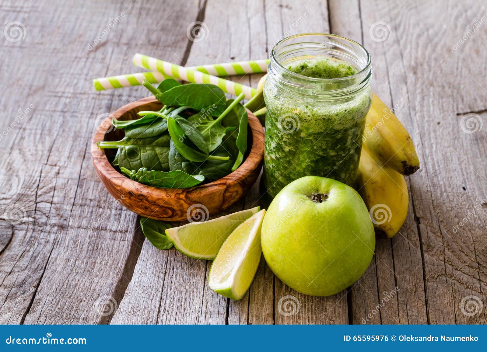 Green Smoothie and Ingredients Stock Photo Image of spinach, juice