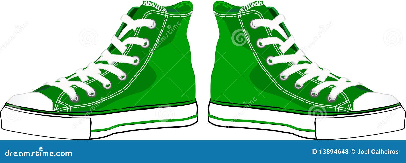 Green sneakers stock vector. Illustration of rock, travel 13894648