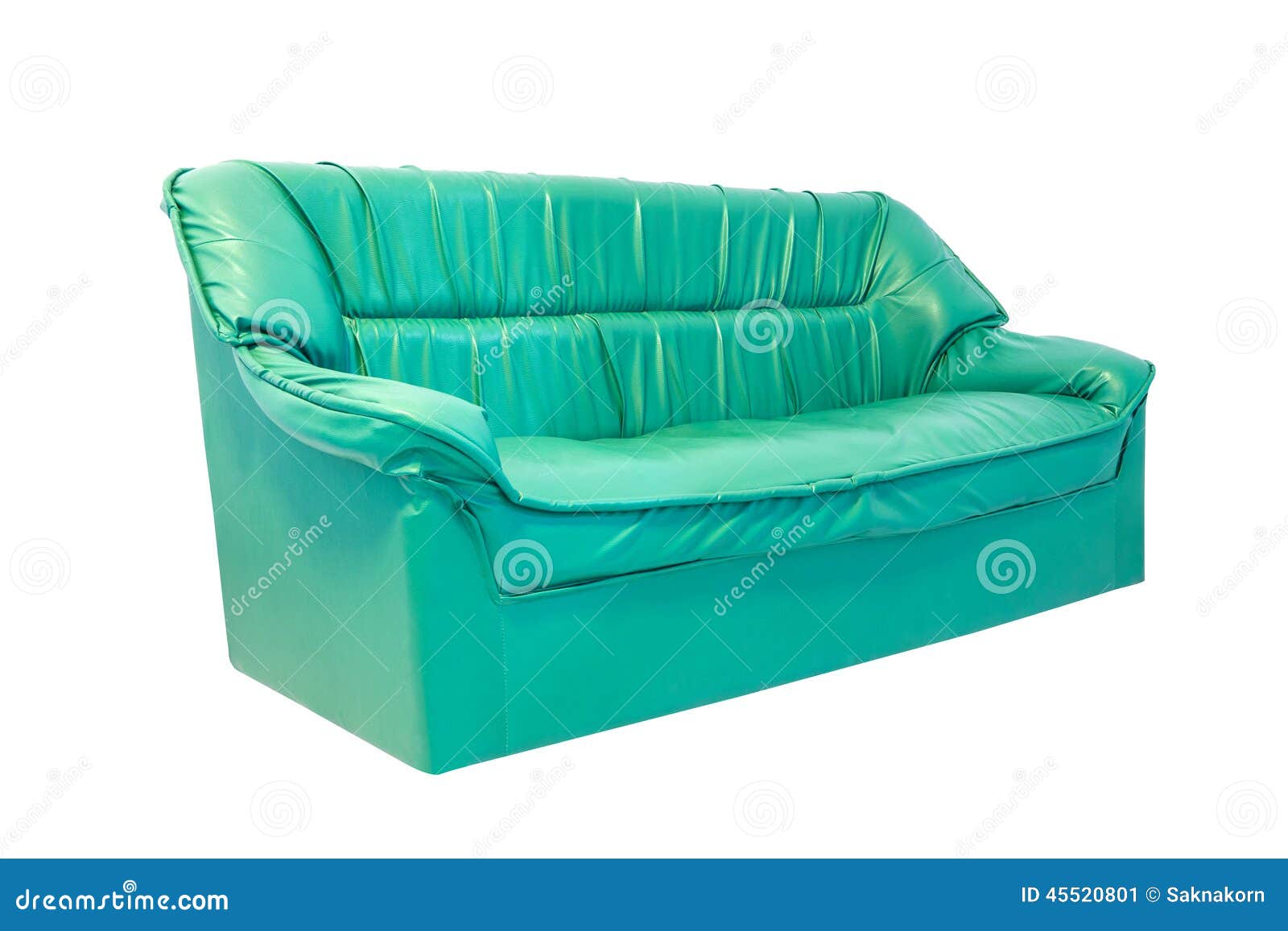 Green Sofa Armchair Isolated on White Stock Image Image of isolate