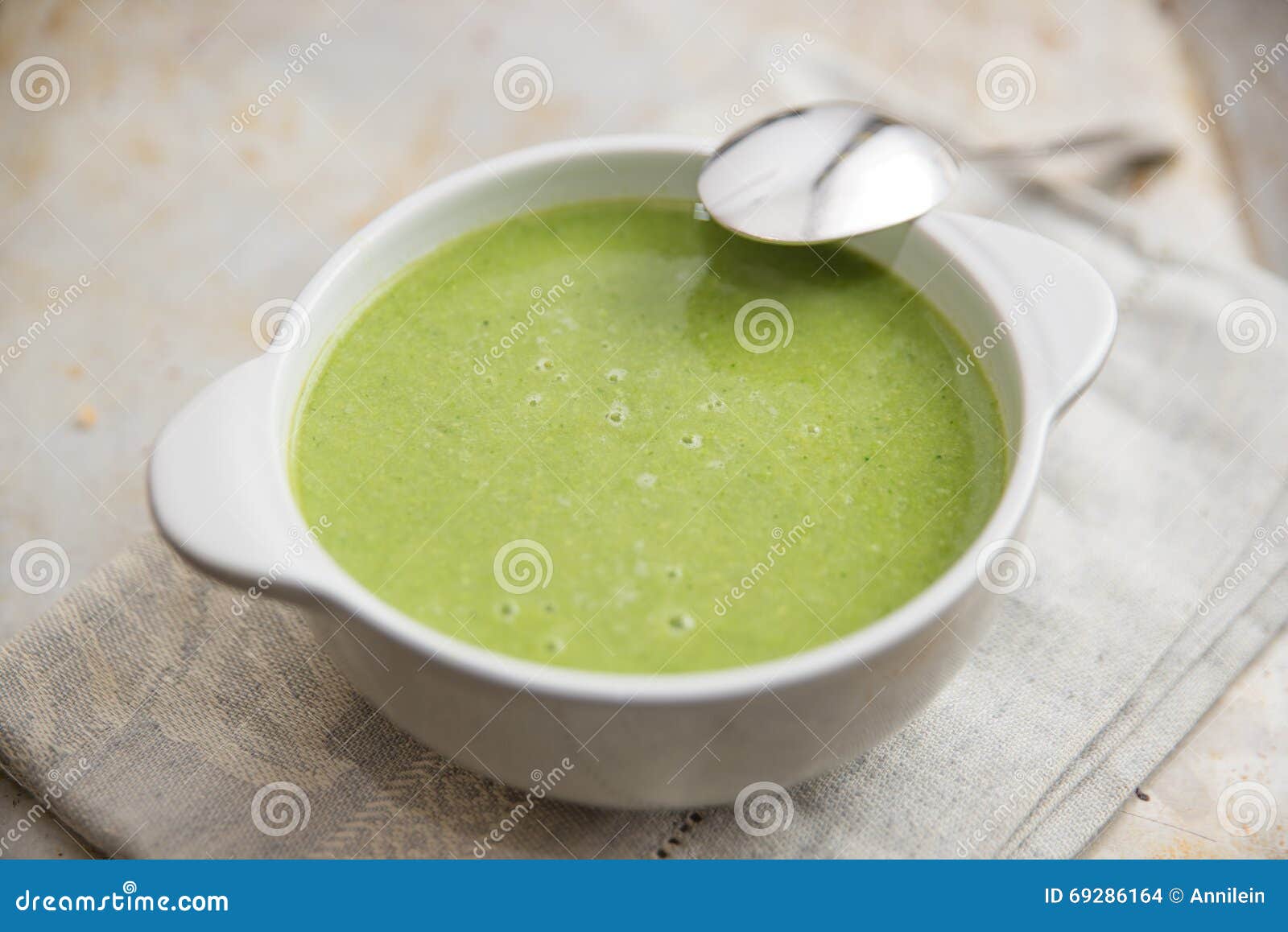 Green soup in a bowl stock photo. Image of fresh, indoors 69286164