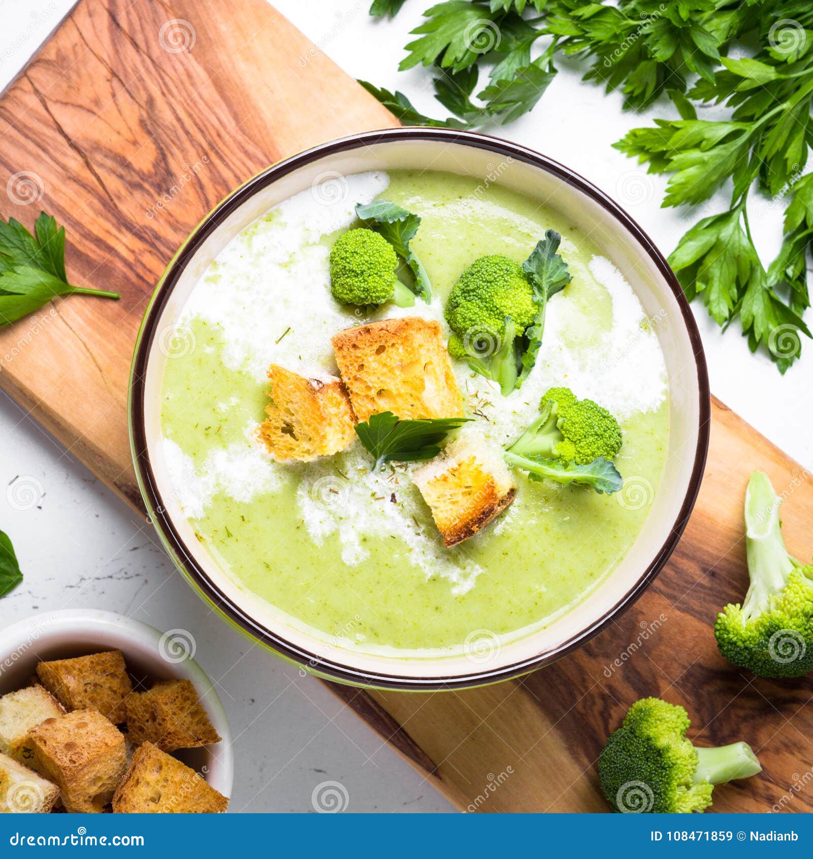 Green Soup Puree with Broccoli. Stock Image - Image of isolated, dish ...