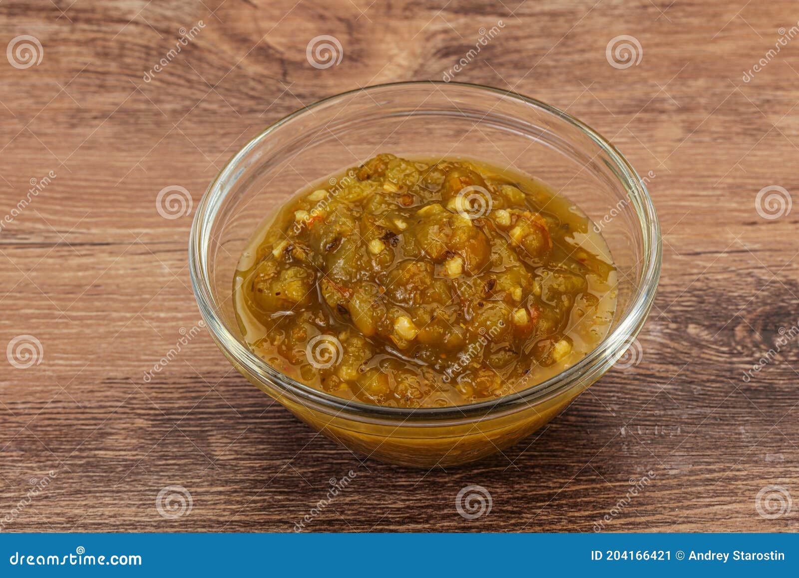 Green Spicy Sauce in the Bowl Stock Image Image of chili, pepper