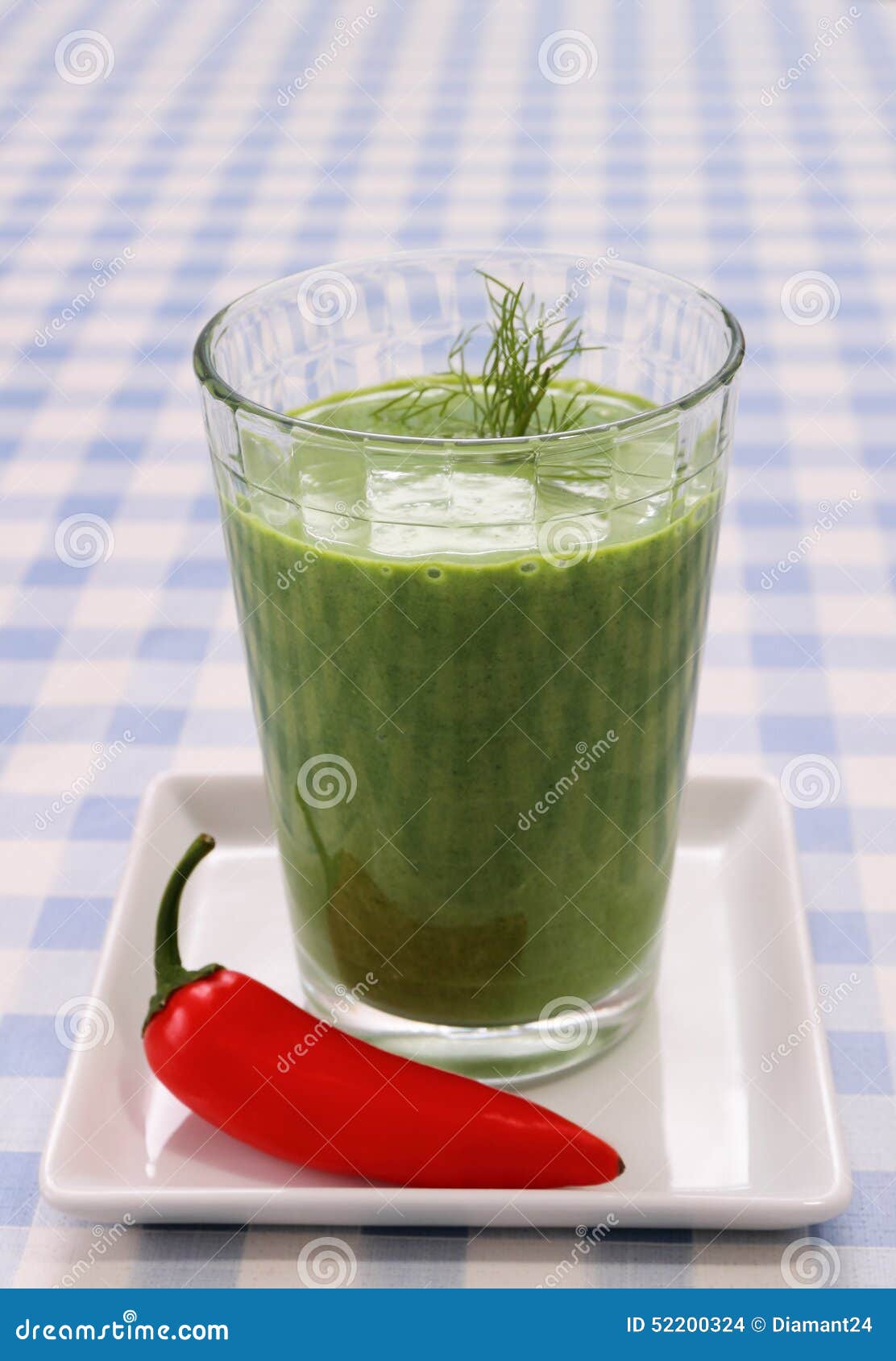 Green Spinach Smoothie and Sweet Red Peppers Stock Photo Image of