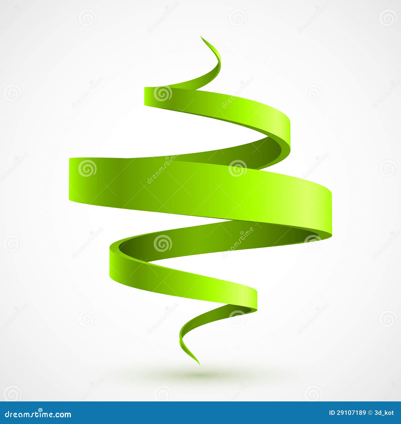 green spiral 3d