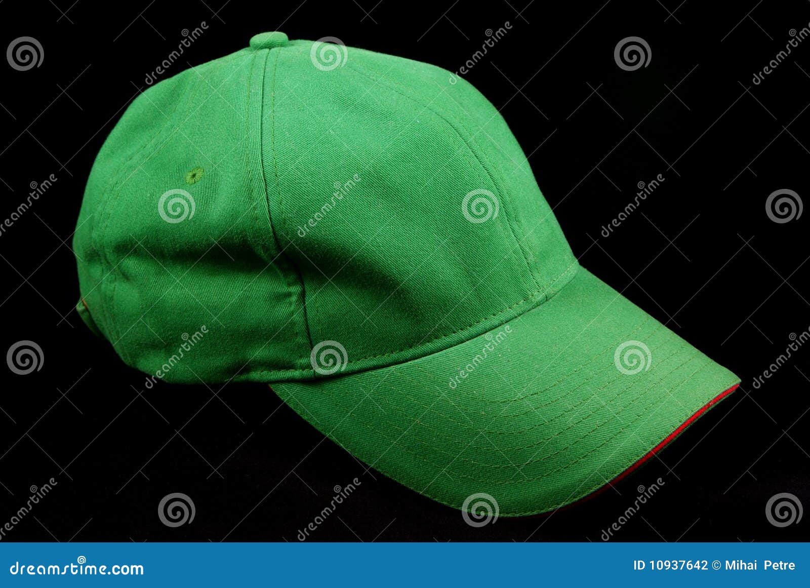Green sports cap stock photo. Image of textile, gear - 10937642