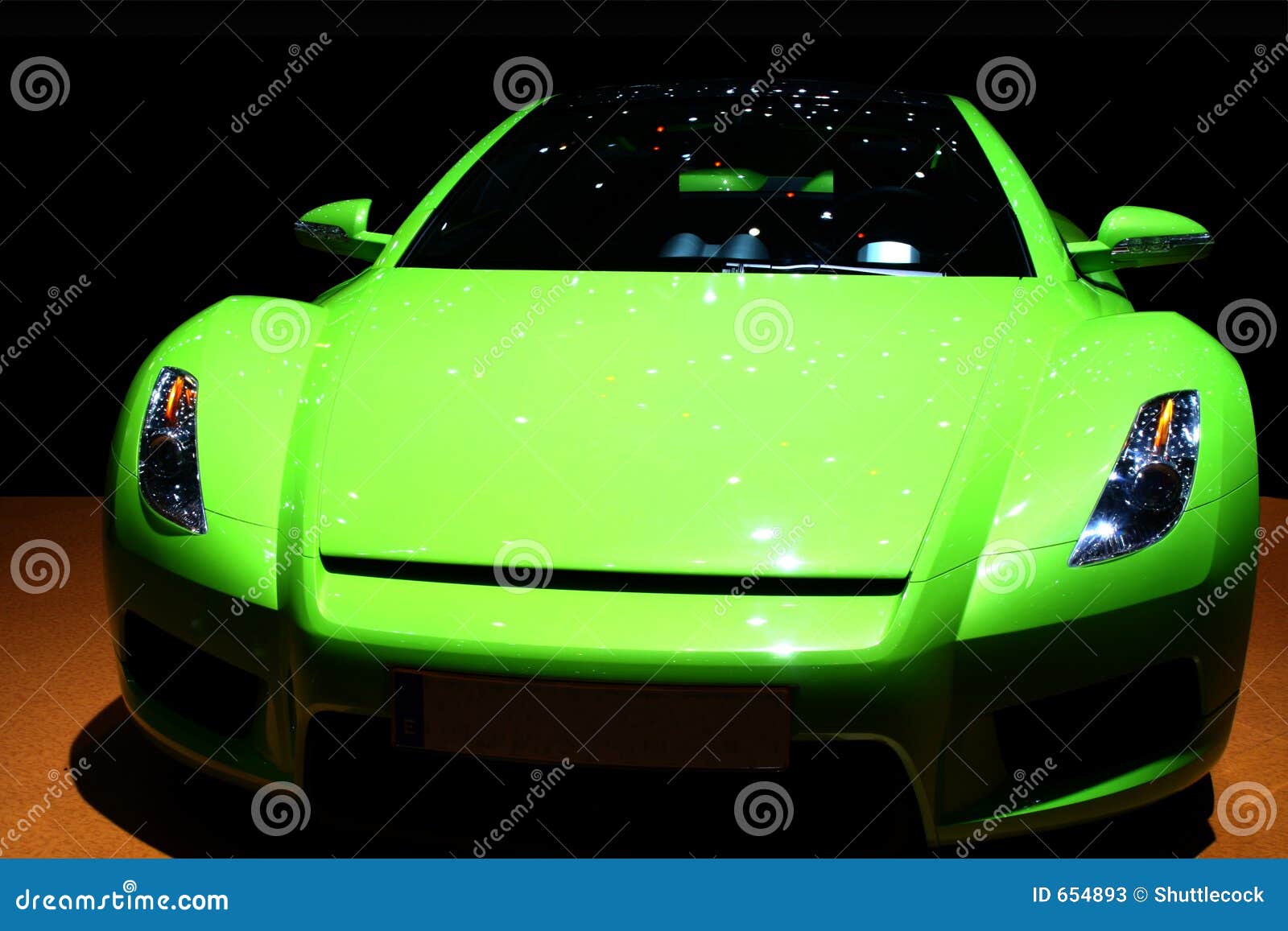 Green sports car stock image. Image of detail, coupe, business 654893