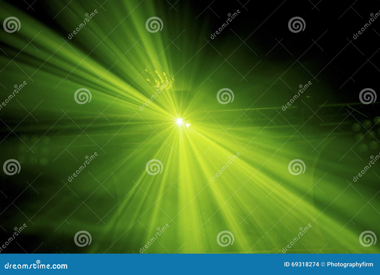 Green stage lighting stock photo. Image of nightlife 69318274