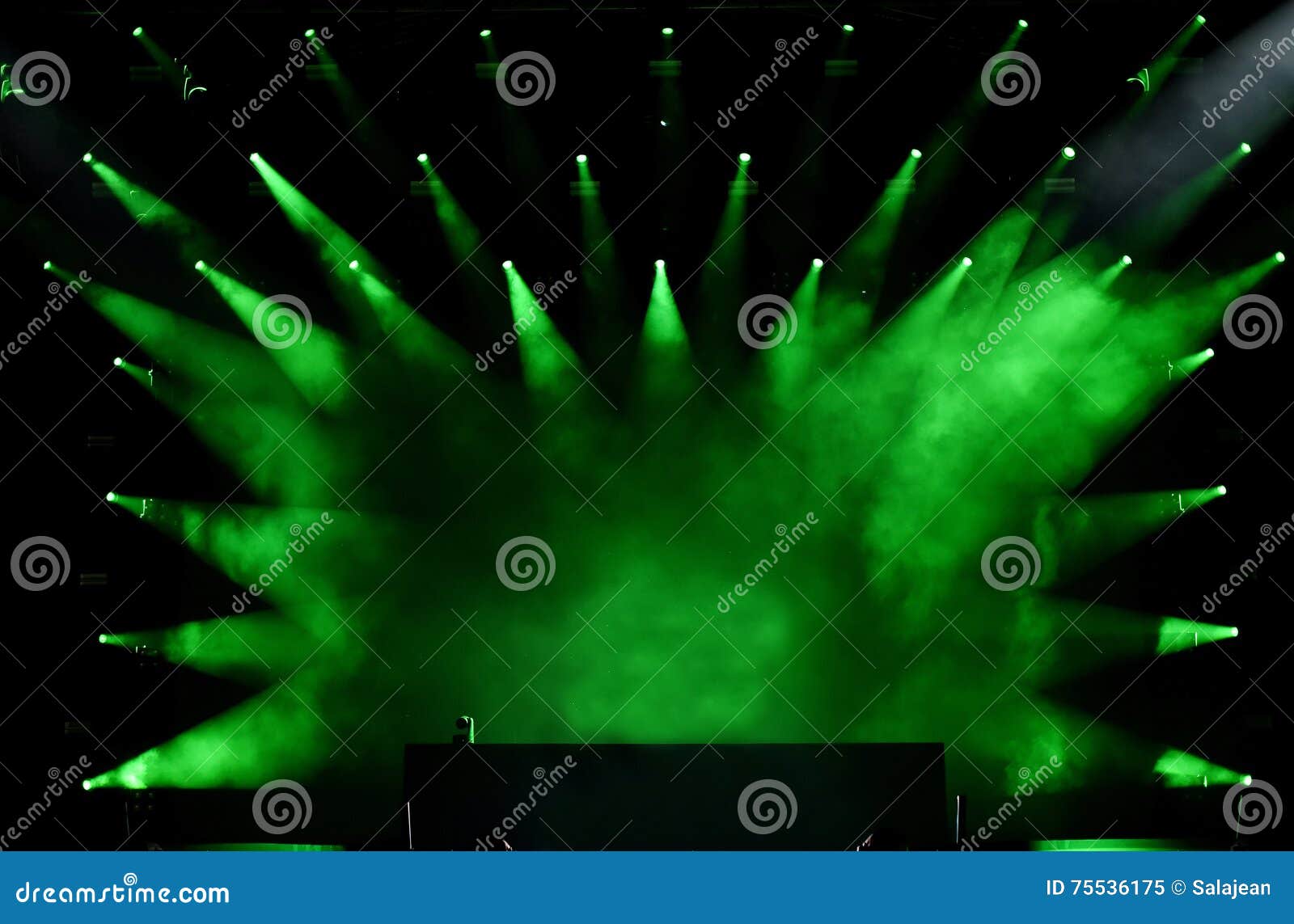 Green stage lights stock image. Image of light, abstract 75536175