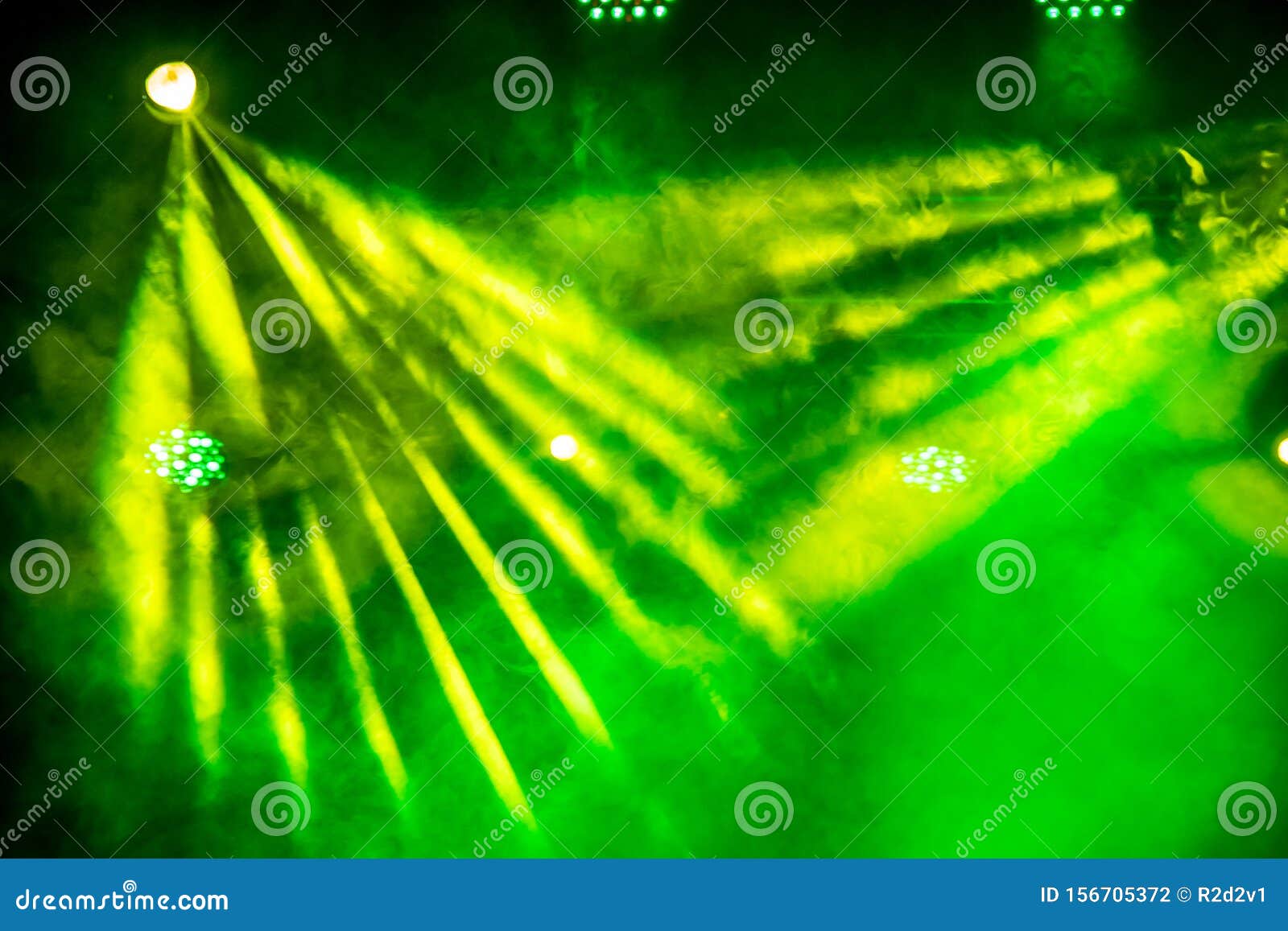Green stage lights stock photo. Image of bulbs, rays 156705372