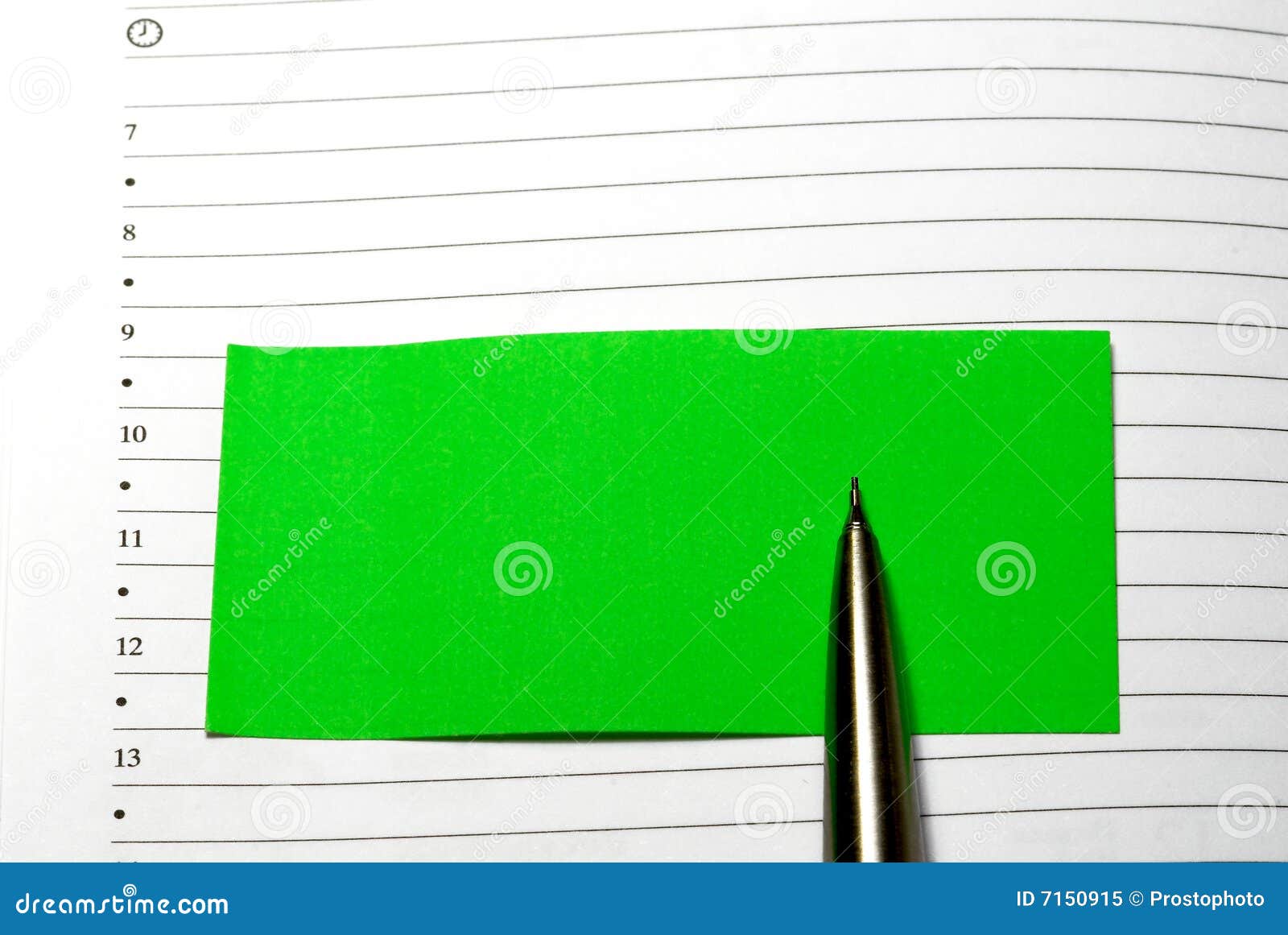 Post it block stock photo. Image of green, stationery - 7874276