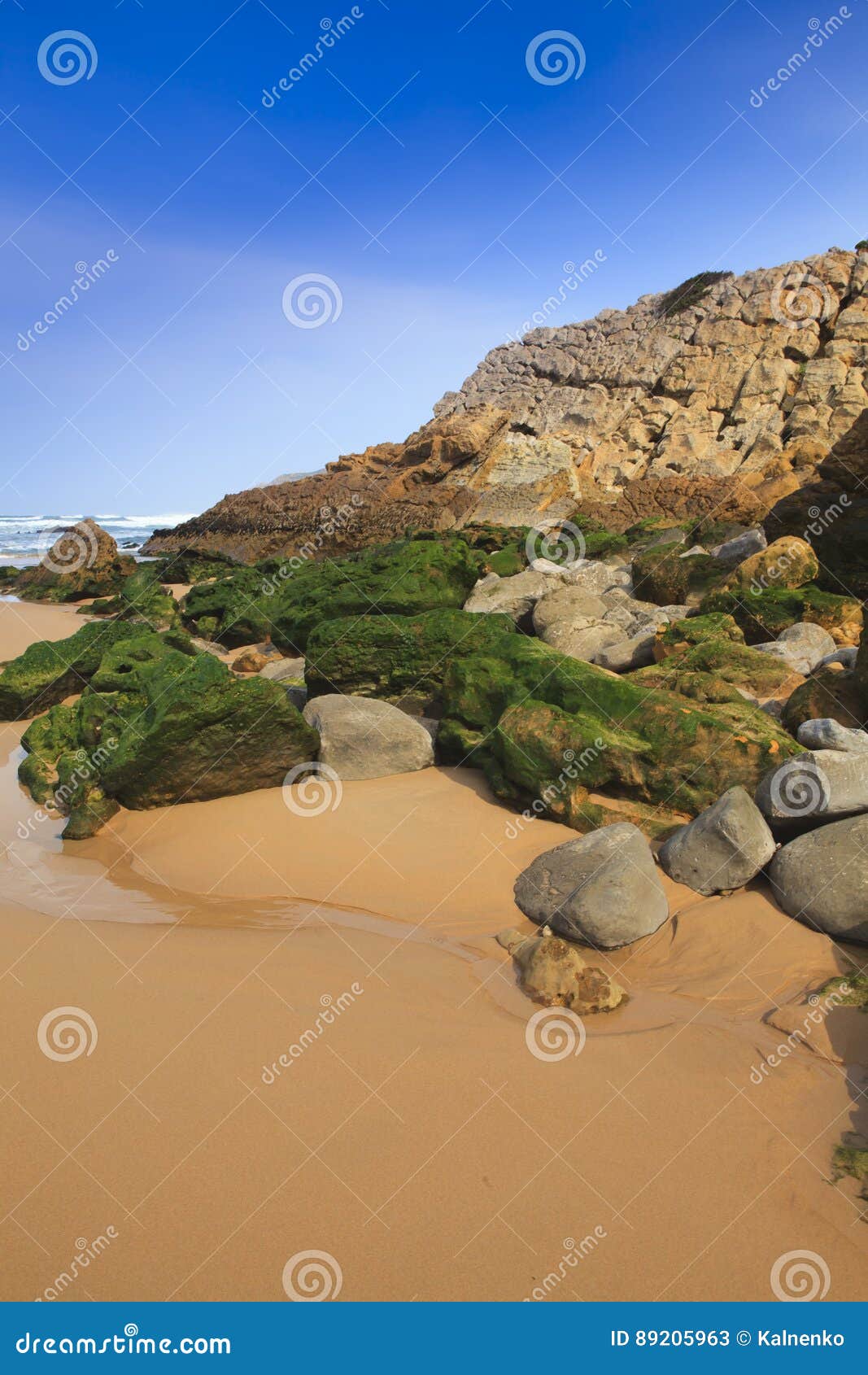 Green stones stock image. Image of beauty, scene, coast 89205963