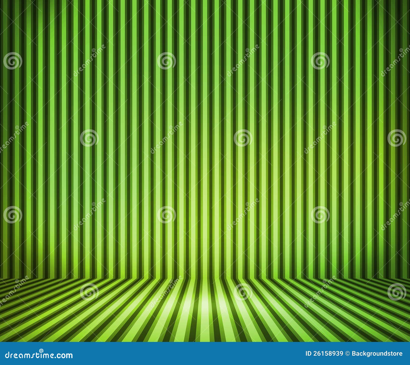 Green Striped Background Show Room Stock Illustration Illustration of