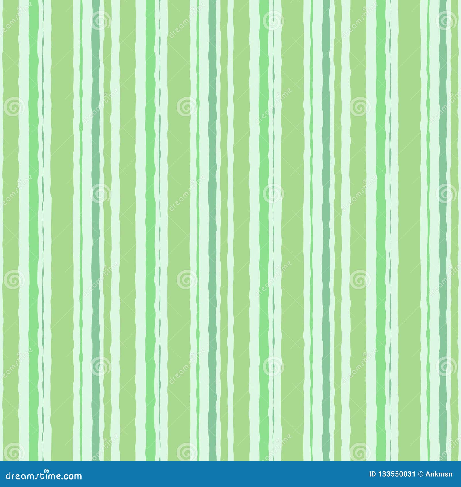 Green Striped Watercolor Background Seamless Stock Vector