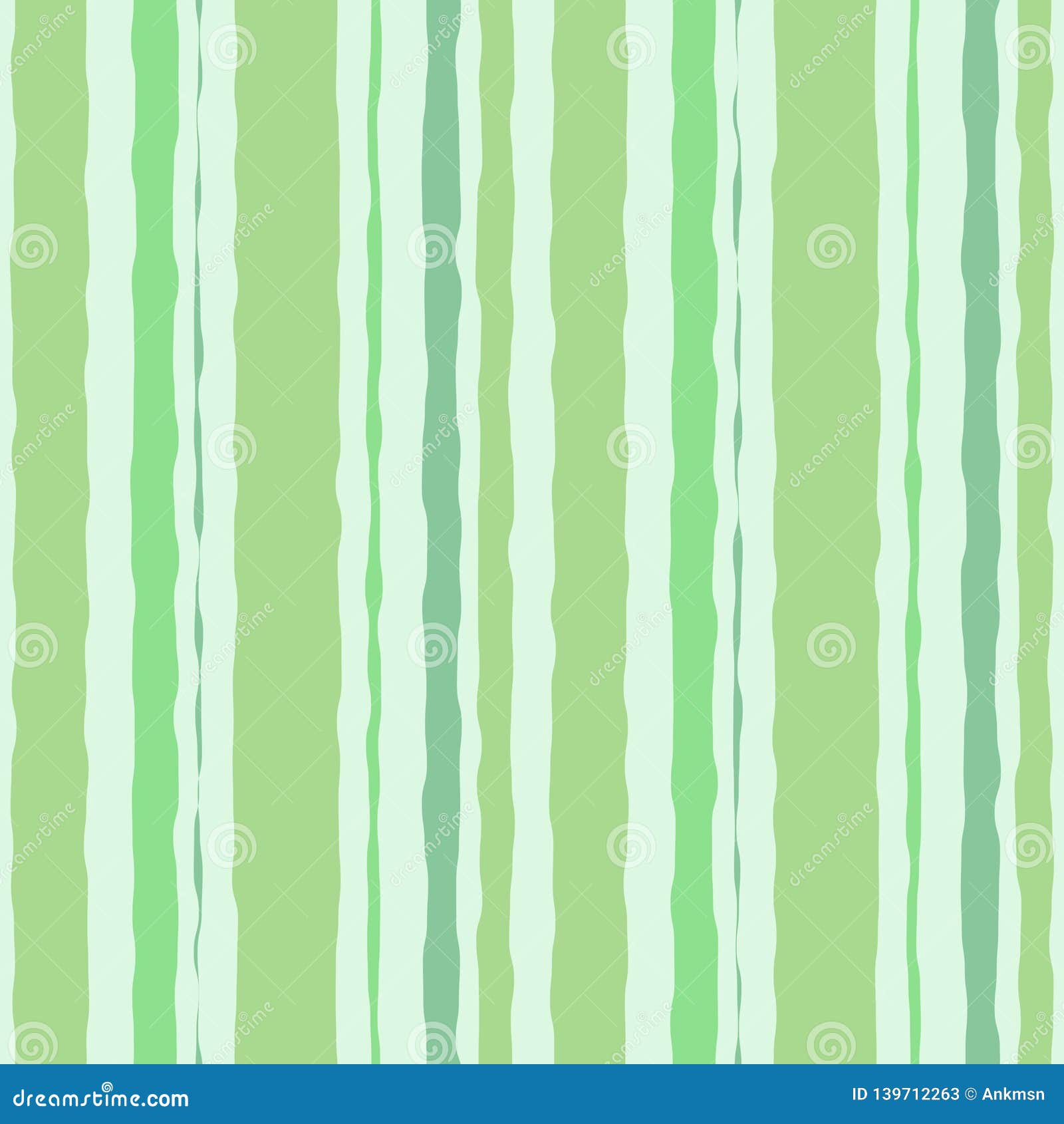 Green Striped Watercolor Background Seamless Stock Vector