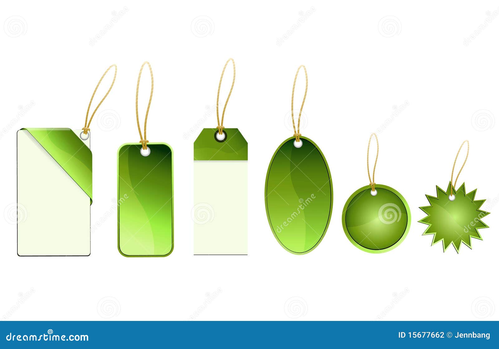 Green tag stock illustration. Illustration of commercial 15677662