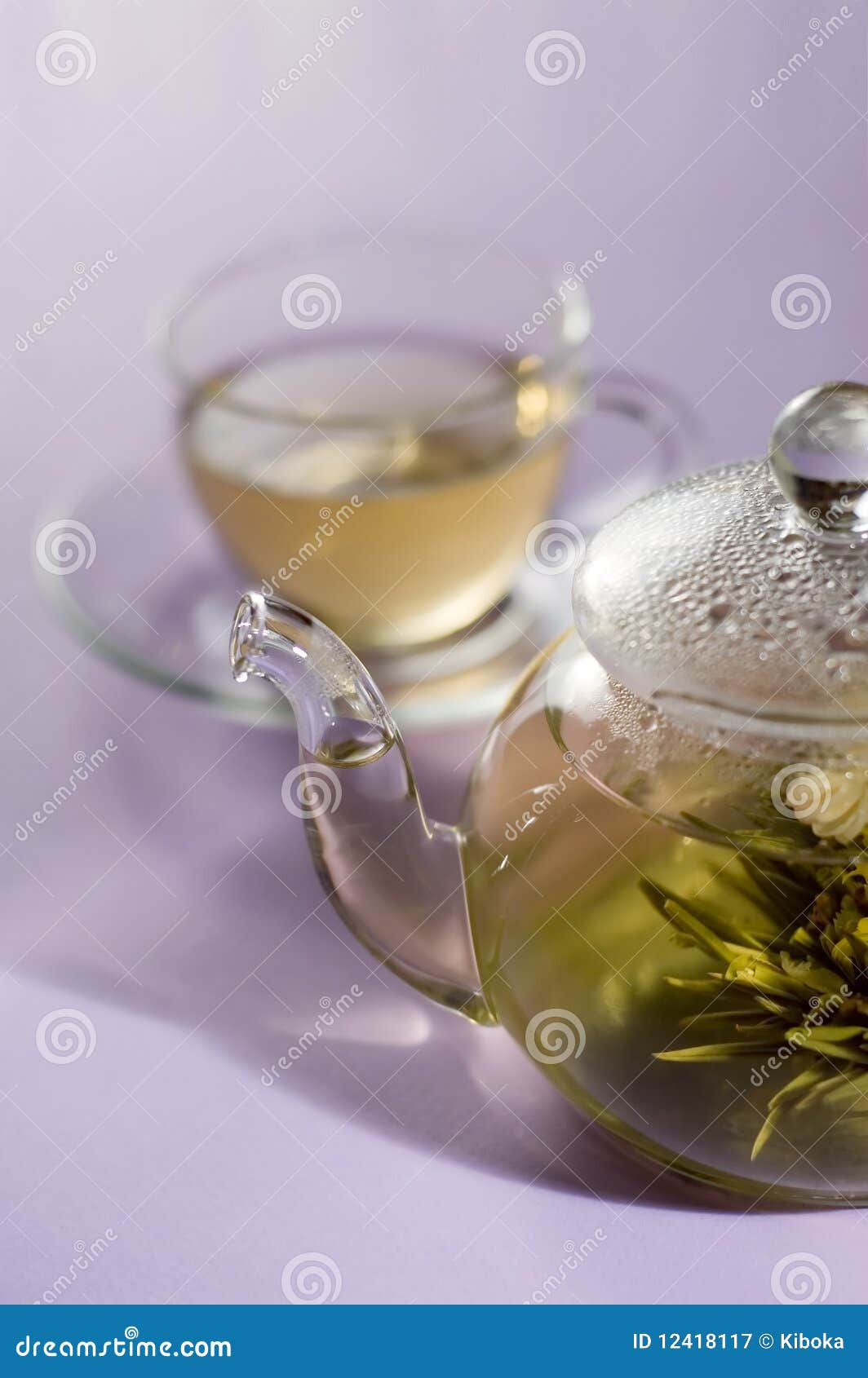 Green tea stock image. Image of glass, herbal, teacup 12418117