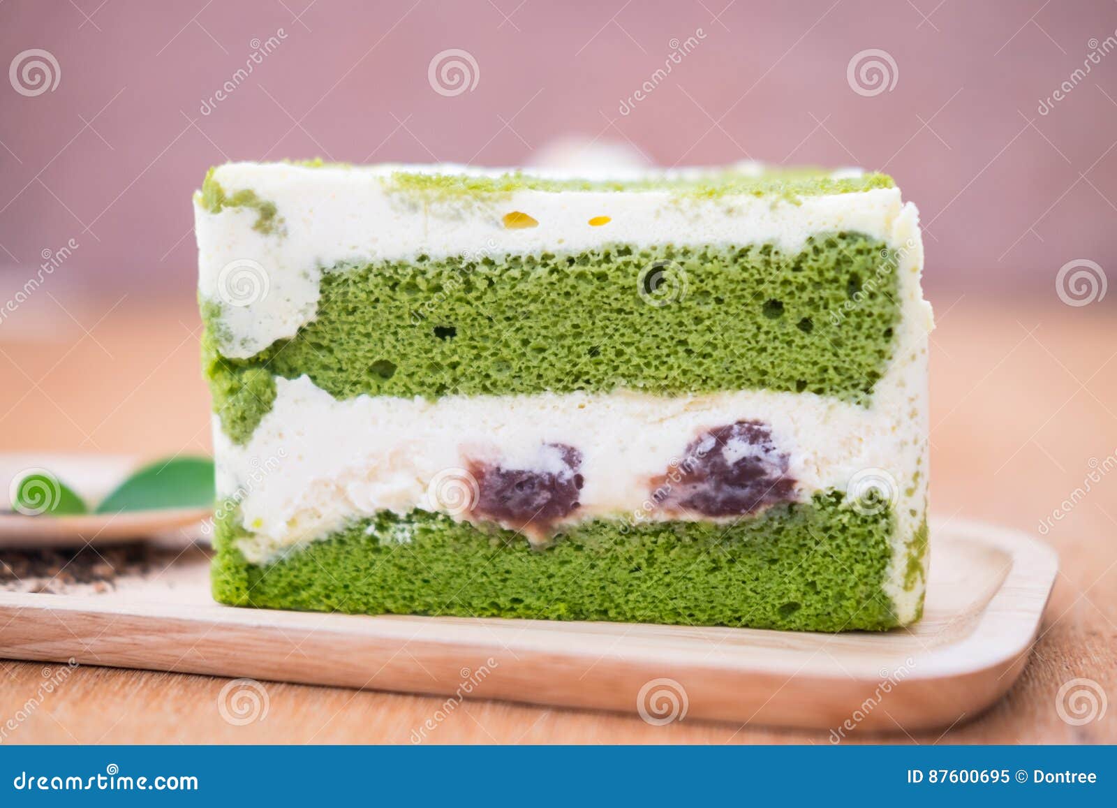 Green Tea Cakes with Red Bean Stock Image Image of food, white 87600695